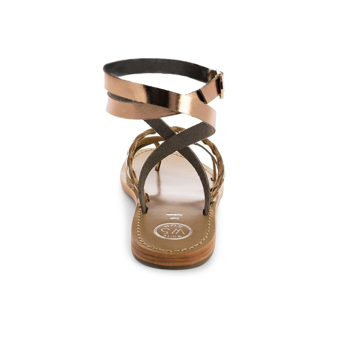 Sandales Colorata - Camel+Bronze+Gold - Image 3