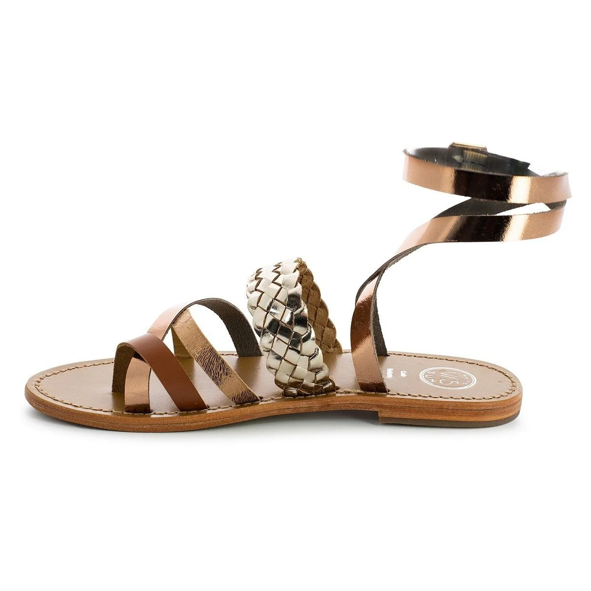 Sandales Colorata - Camel+Bronze+Gold - Image 4