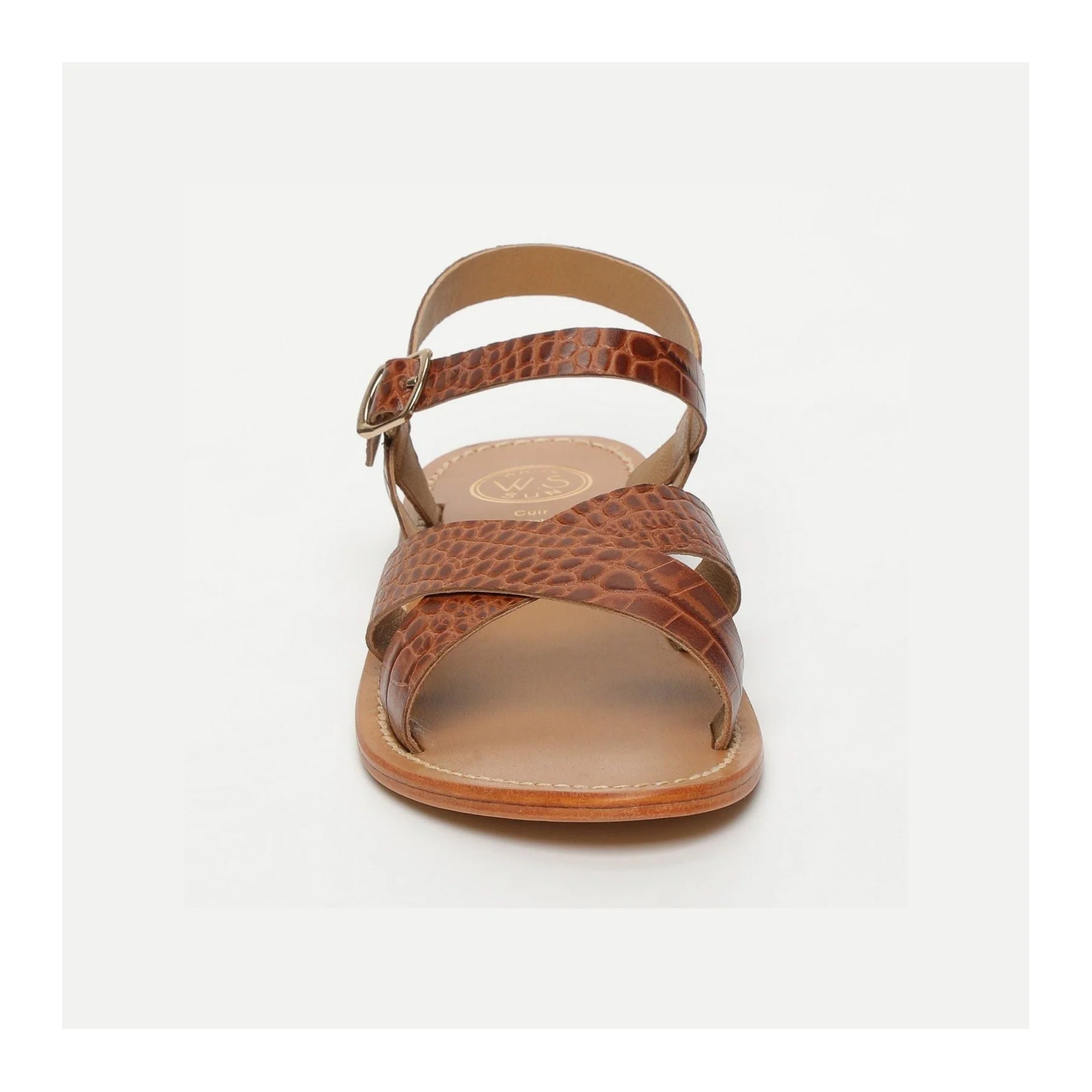 Sandales Eneya - Camel Croco - Image 3