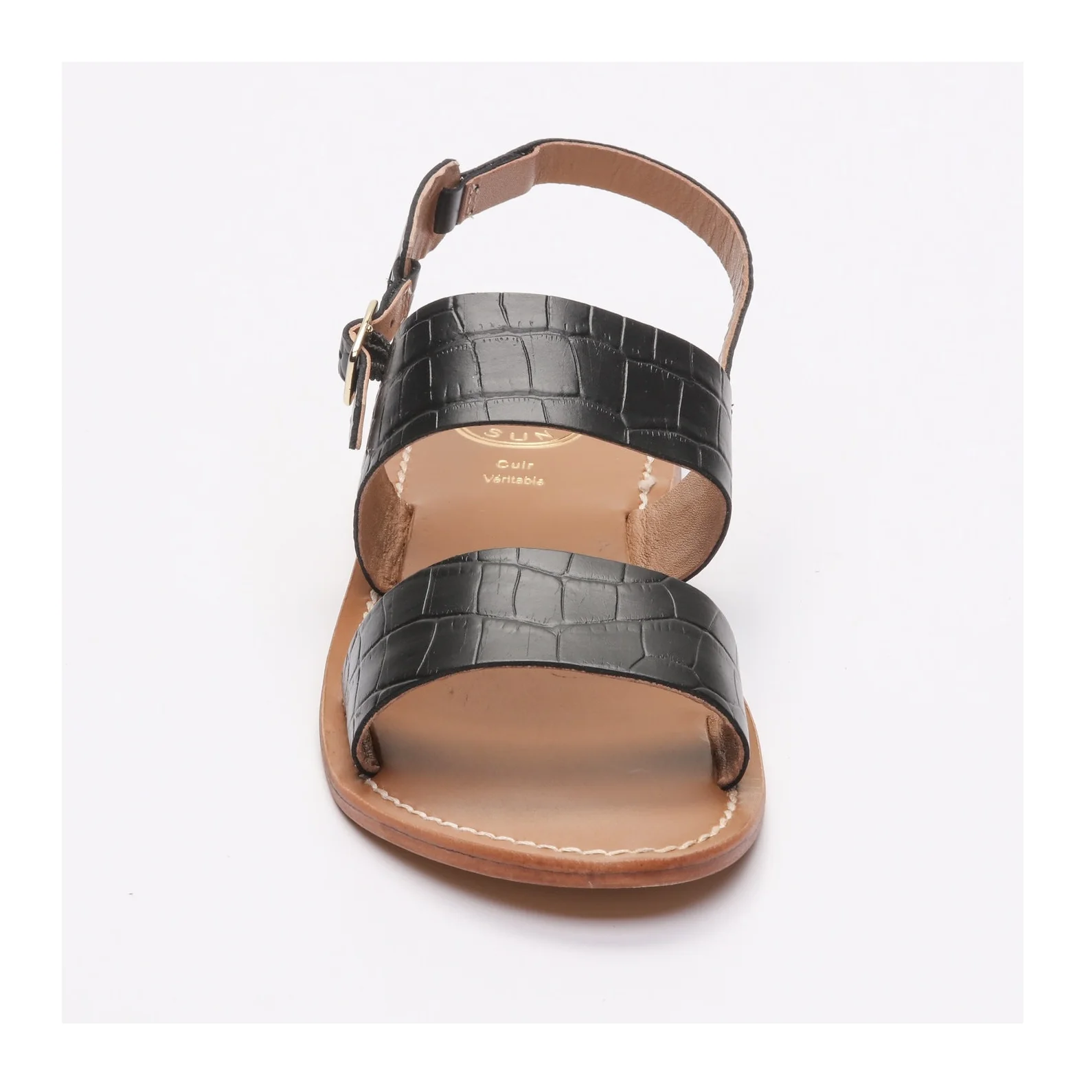 Sandales Sawan - Black Croco - Image 2