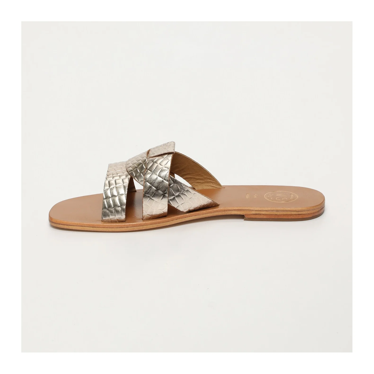 Mules Noham - Light Gold Croco - Image 3