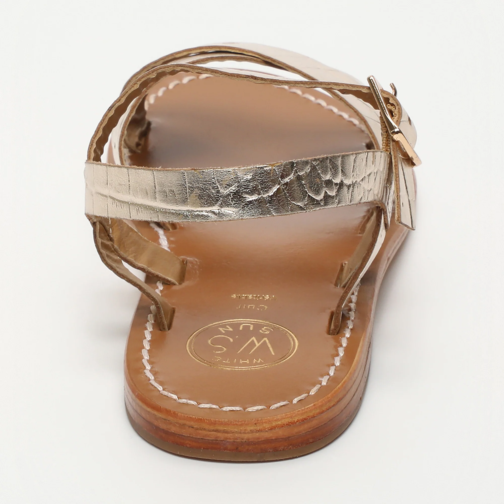 Sandales Eneya - Light Gold Croco - Image 4
