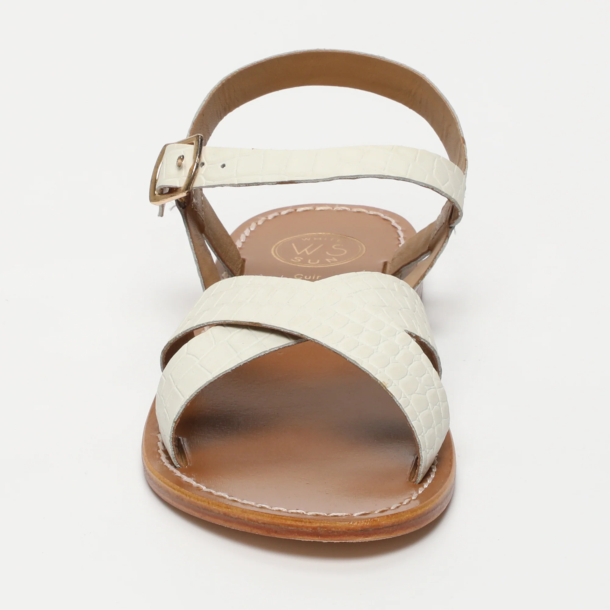 Sandales Eneya - White Croco - Image 2