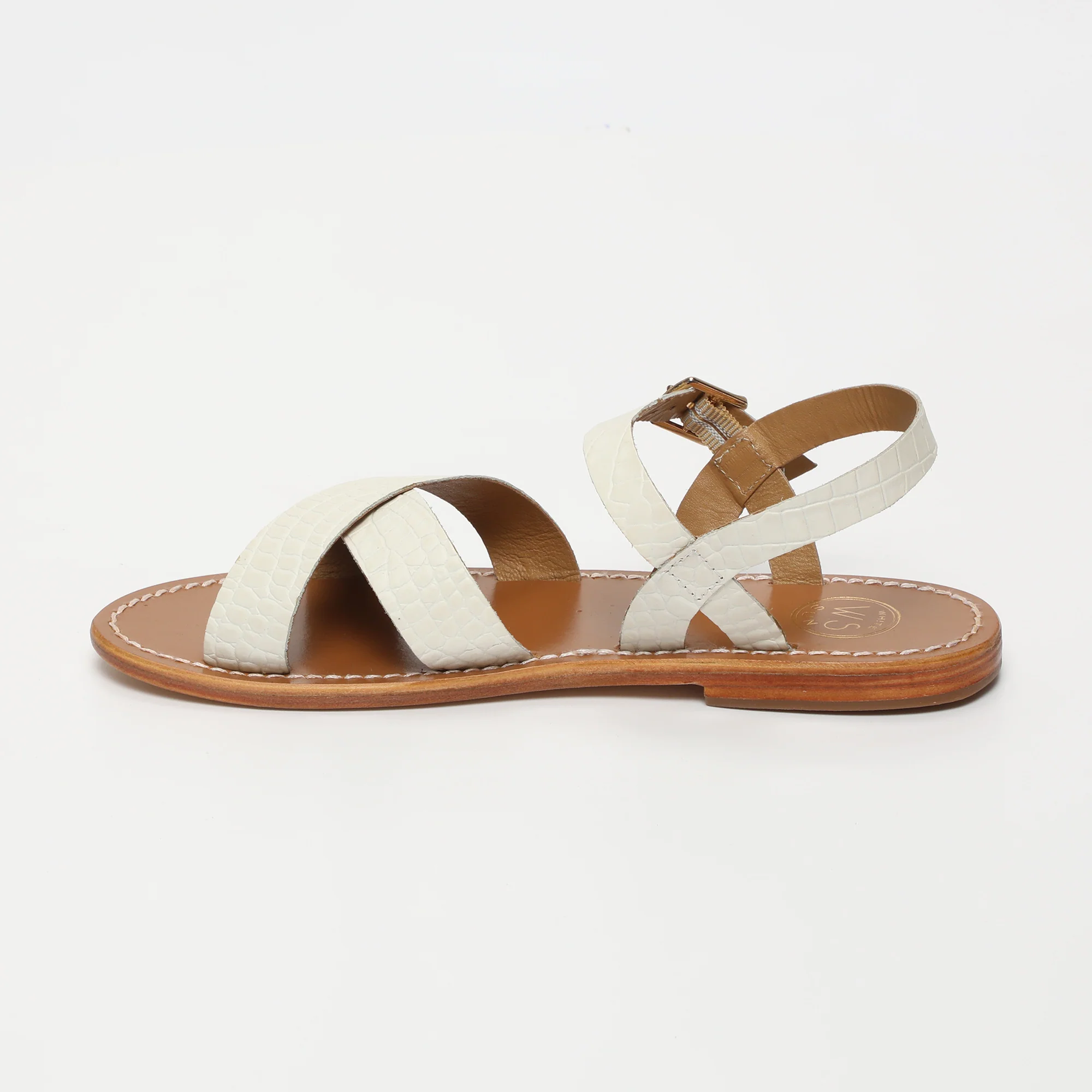 Sandales Eneya - White Croco - Image 3