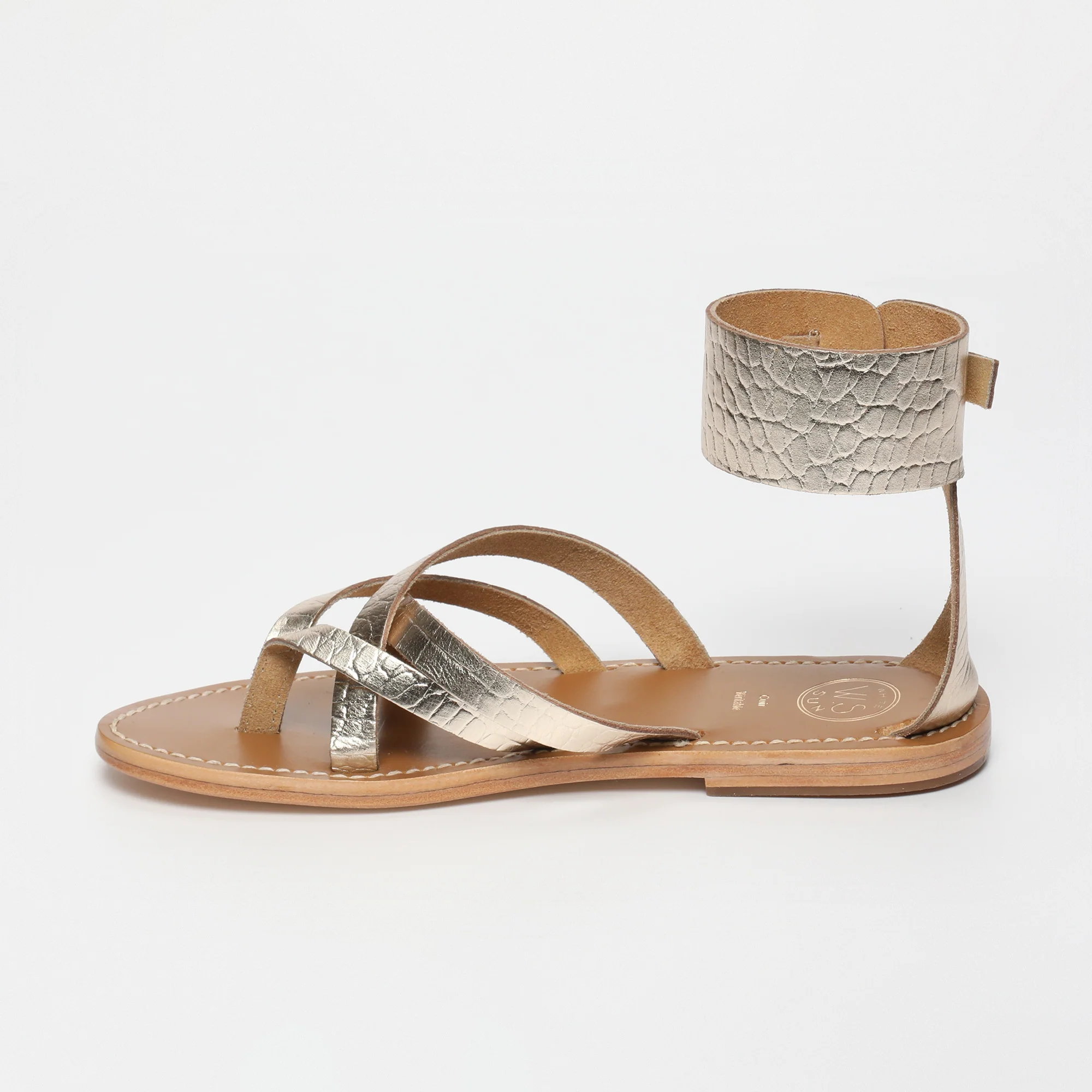 Sandales Manoa - Light Gold Croco - Image 3