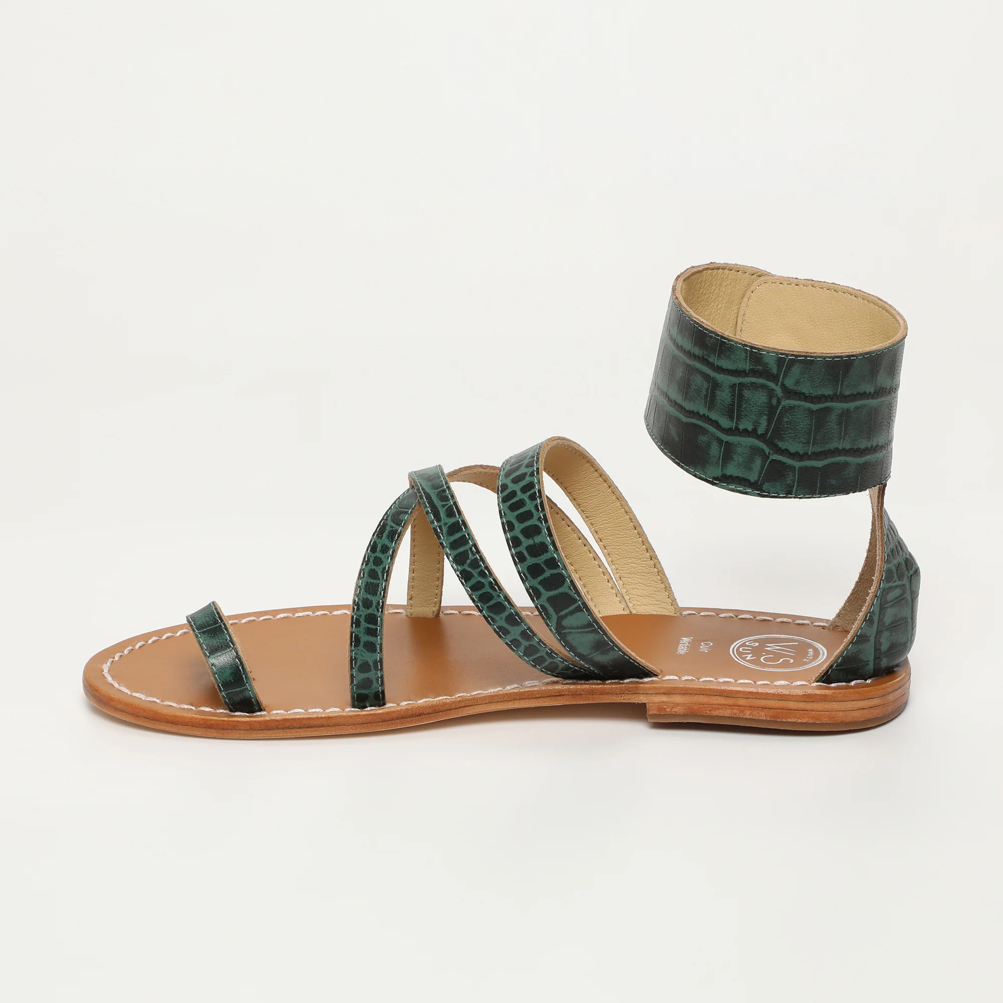 Sandales Darika - Green Croco - Image 3