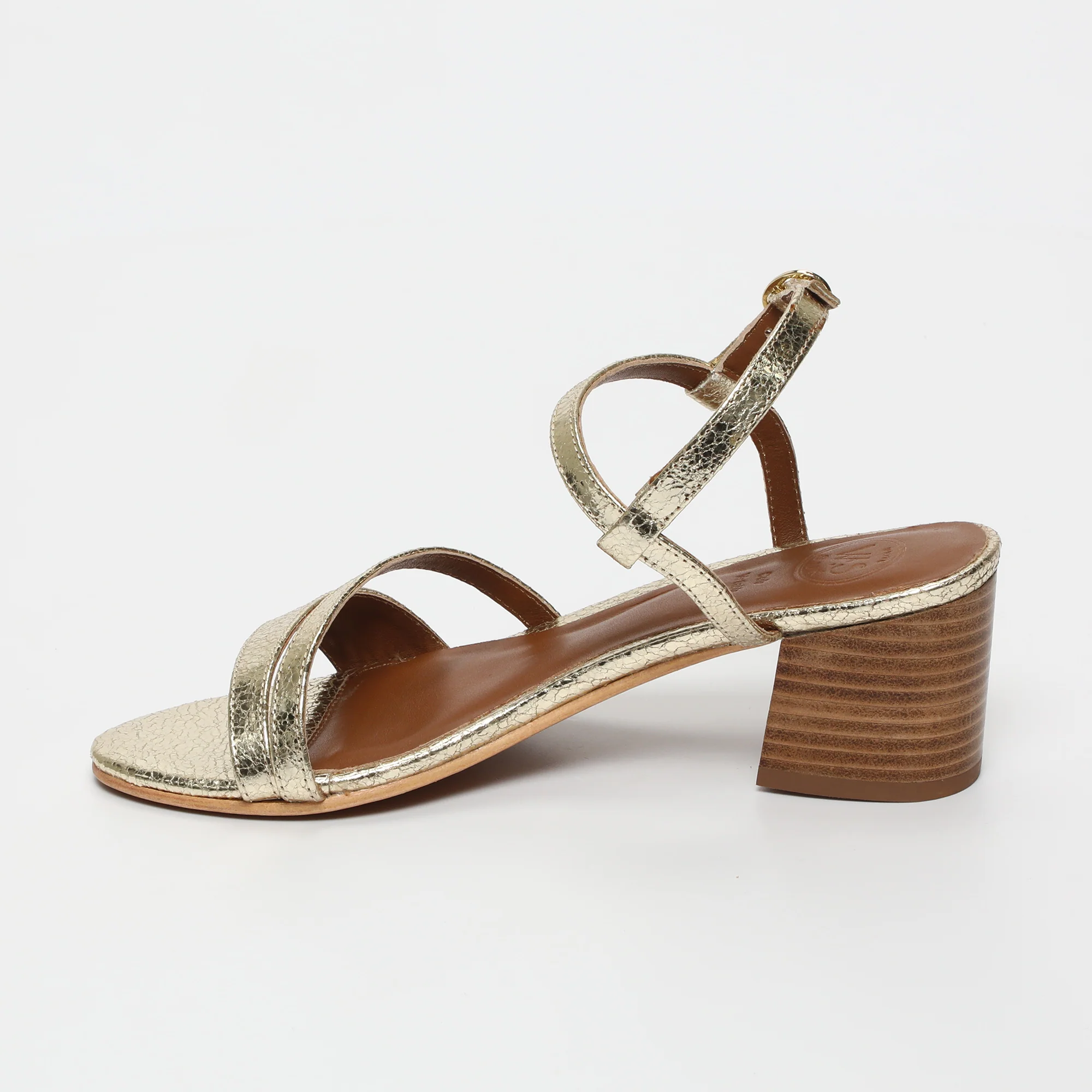 Sandales Darshika - Gold Crackle - Image 3
