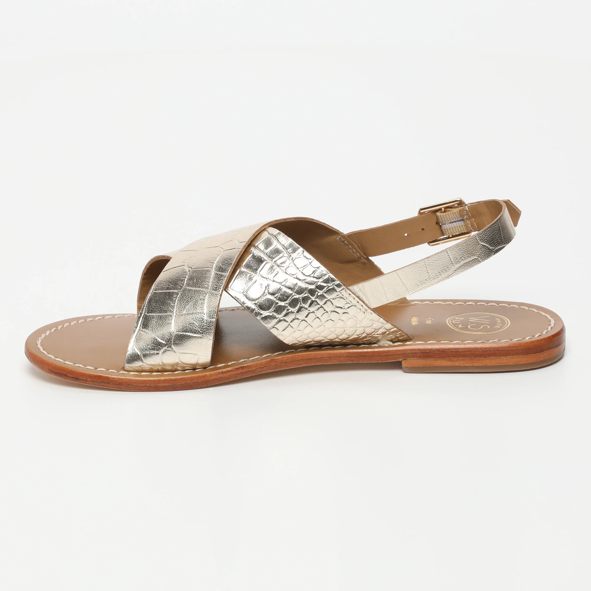 Sandales Macapa - Light Gold Croco - Image 3