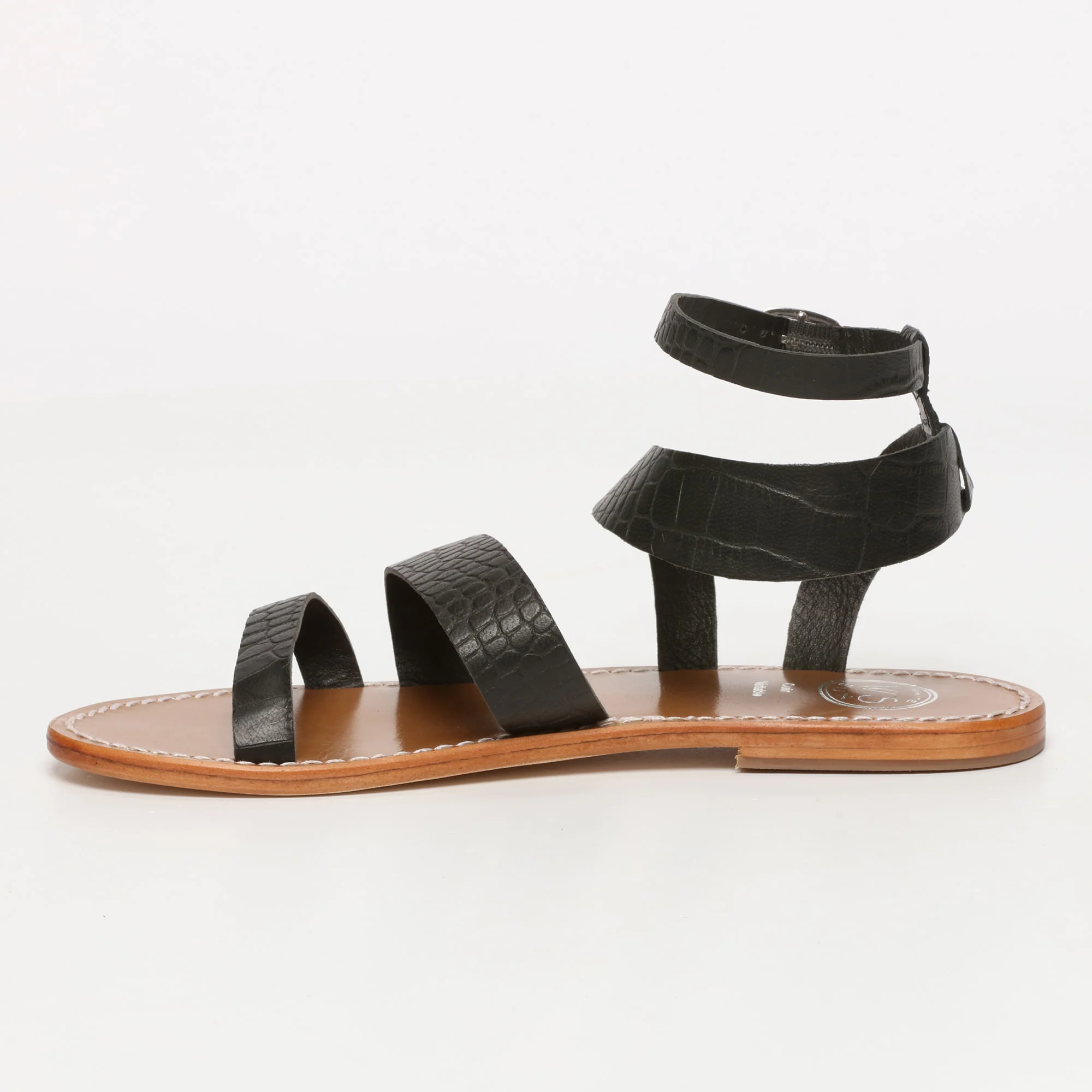 Sandales Oasis - Black Croco - Image 3