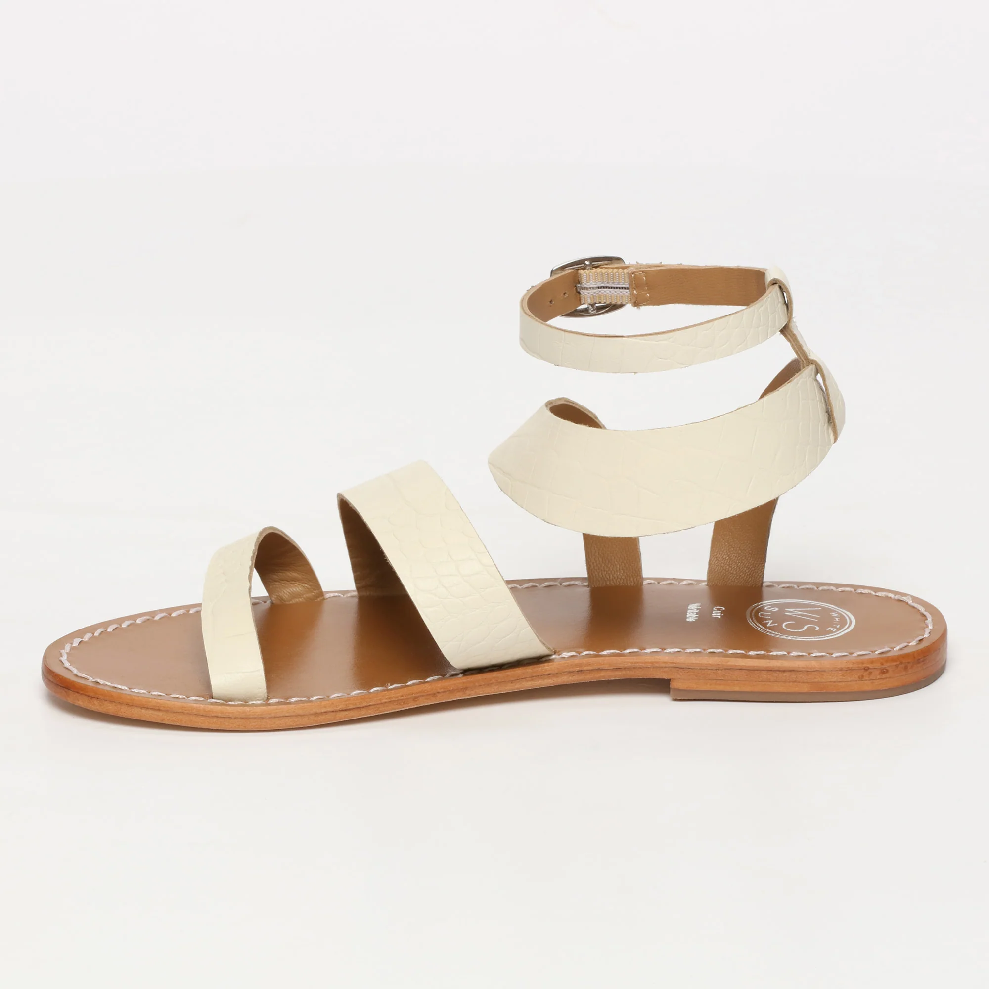 Sandales Oasis - White Croco - Image 3