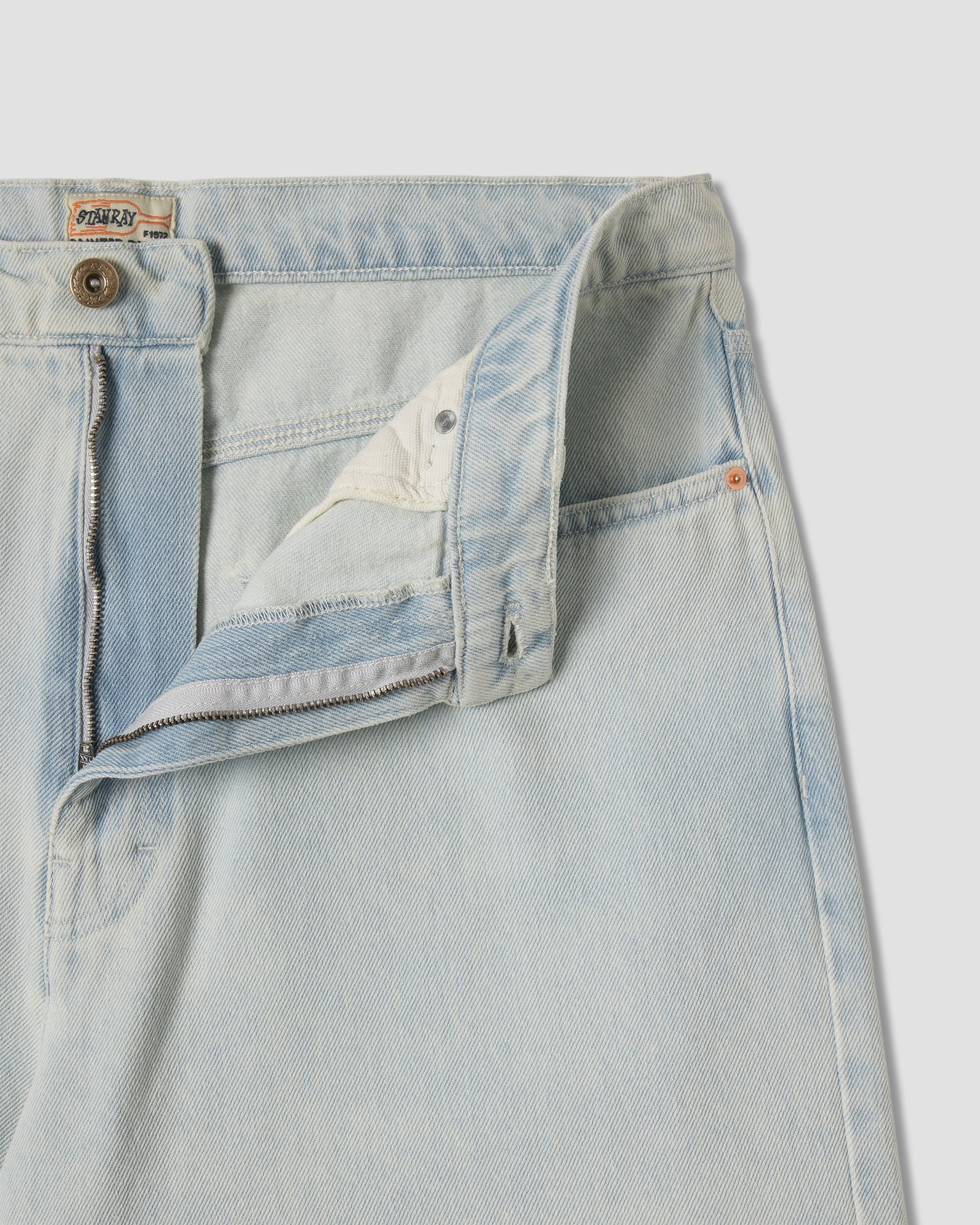 Wide 5 Short - Lite Blue Denim - Image 5