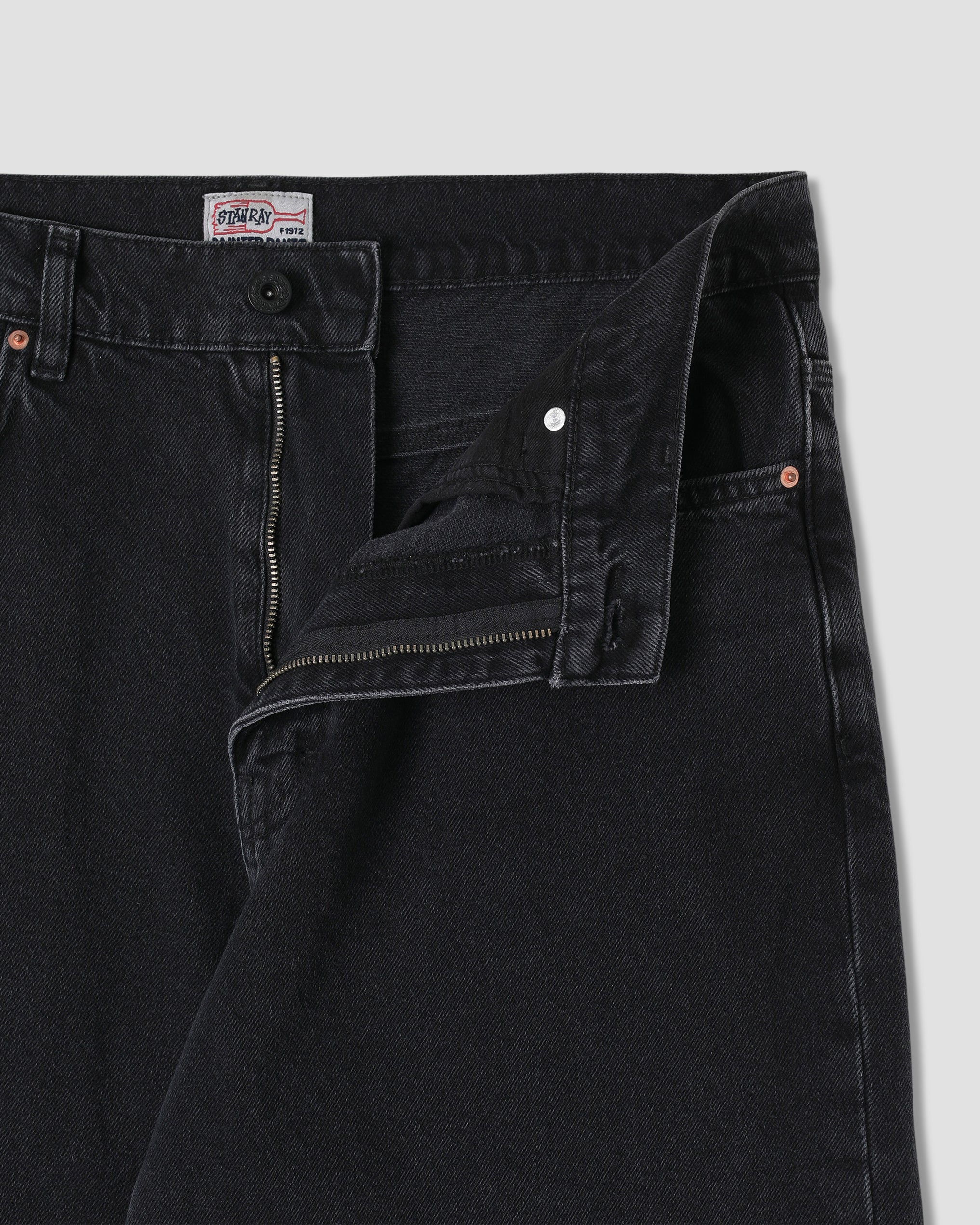 Wide 5 - Stonewashed Black Denim - Image 5