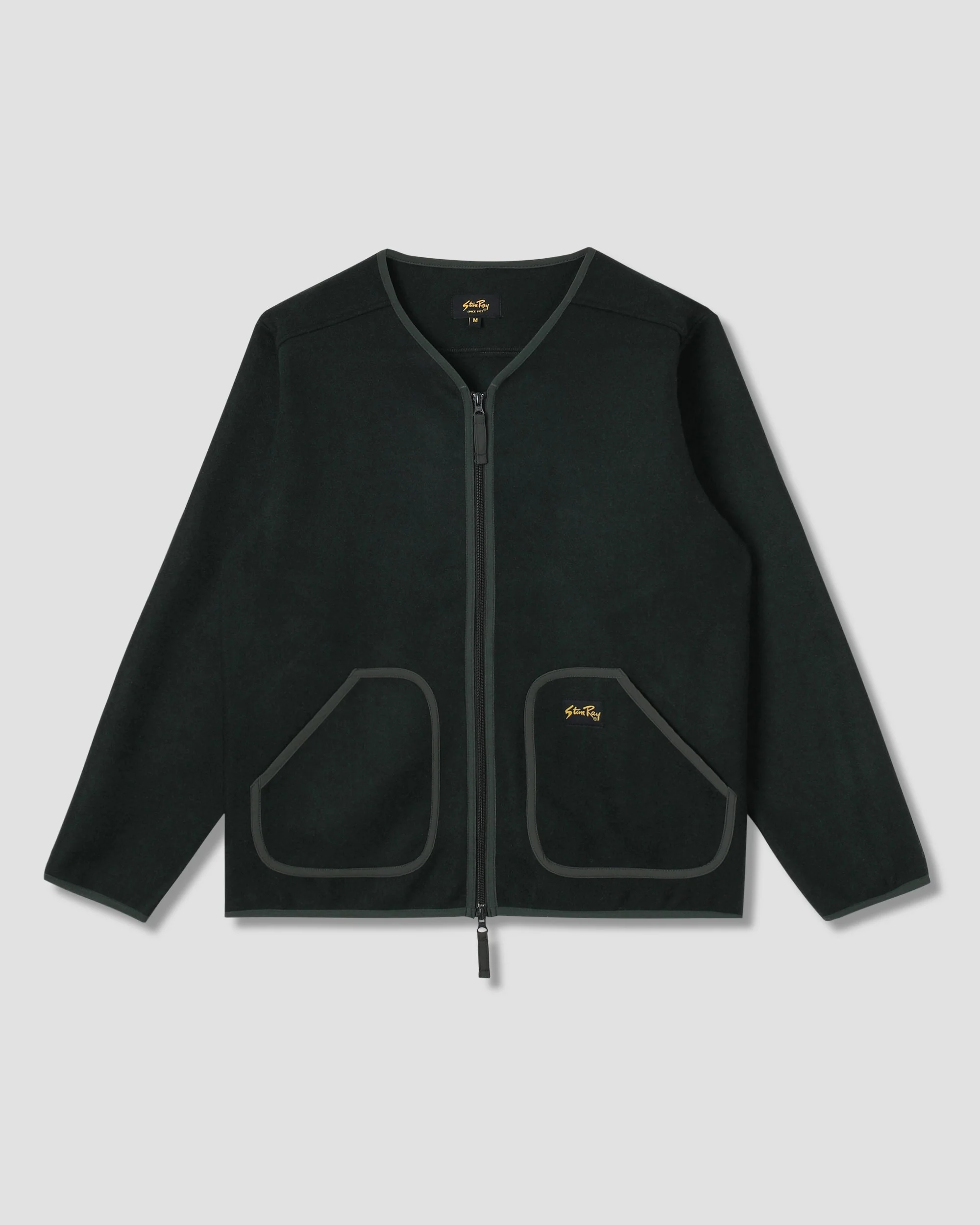 Wool Fleece Cardigan - Botanical Green - Image 2