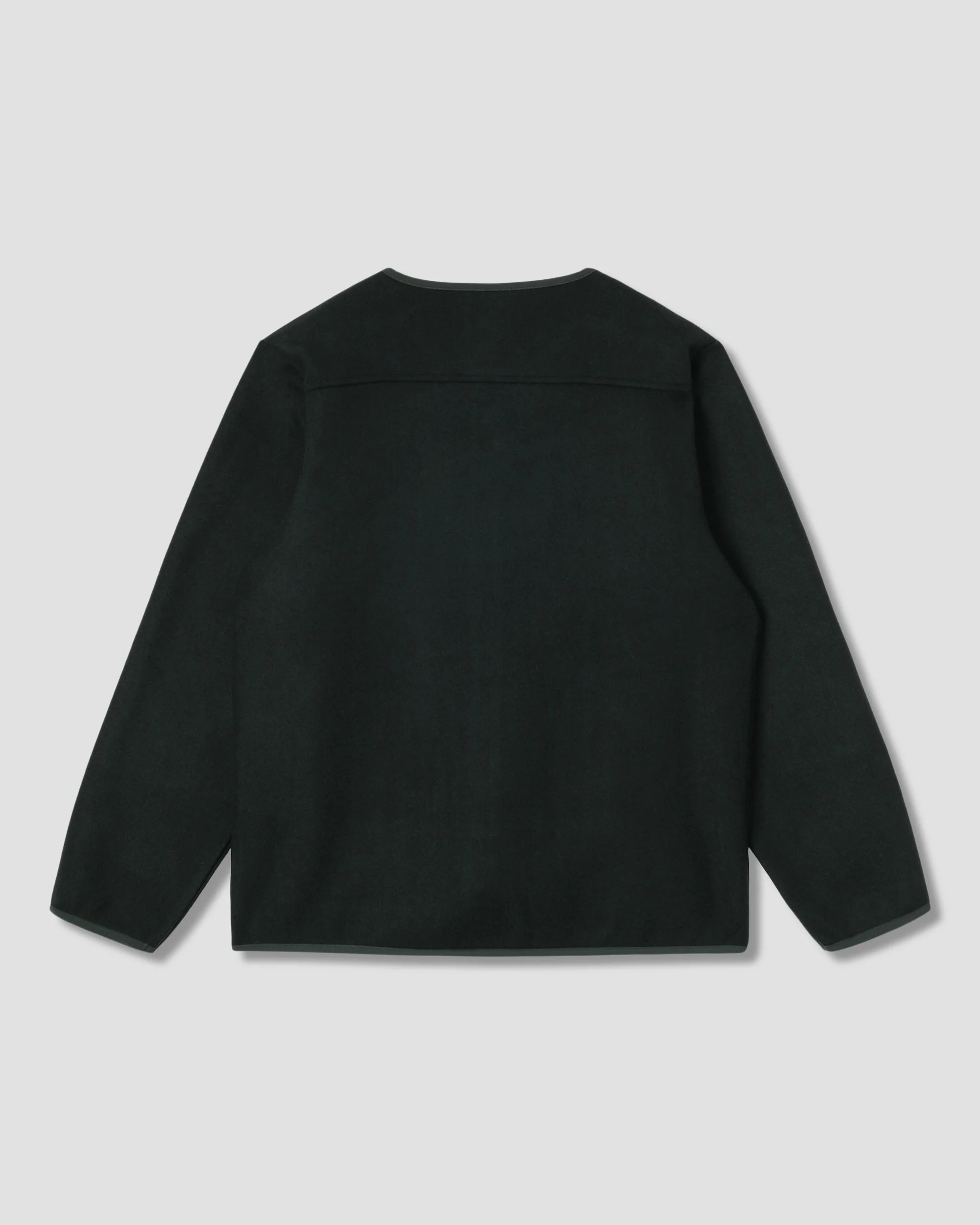 Wool Fleece Cardigan - Botanical Green - Image 3
