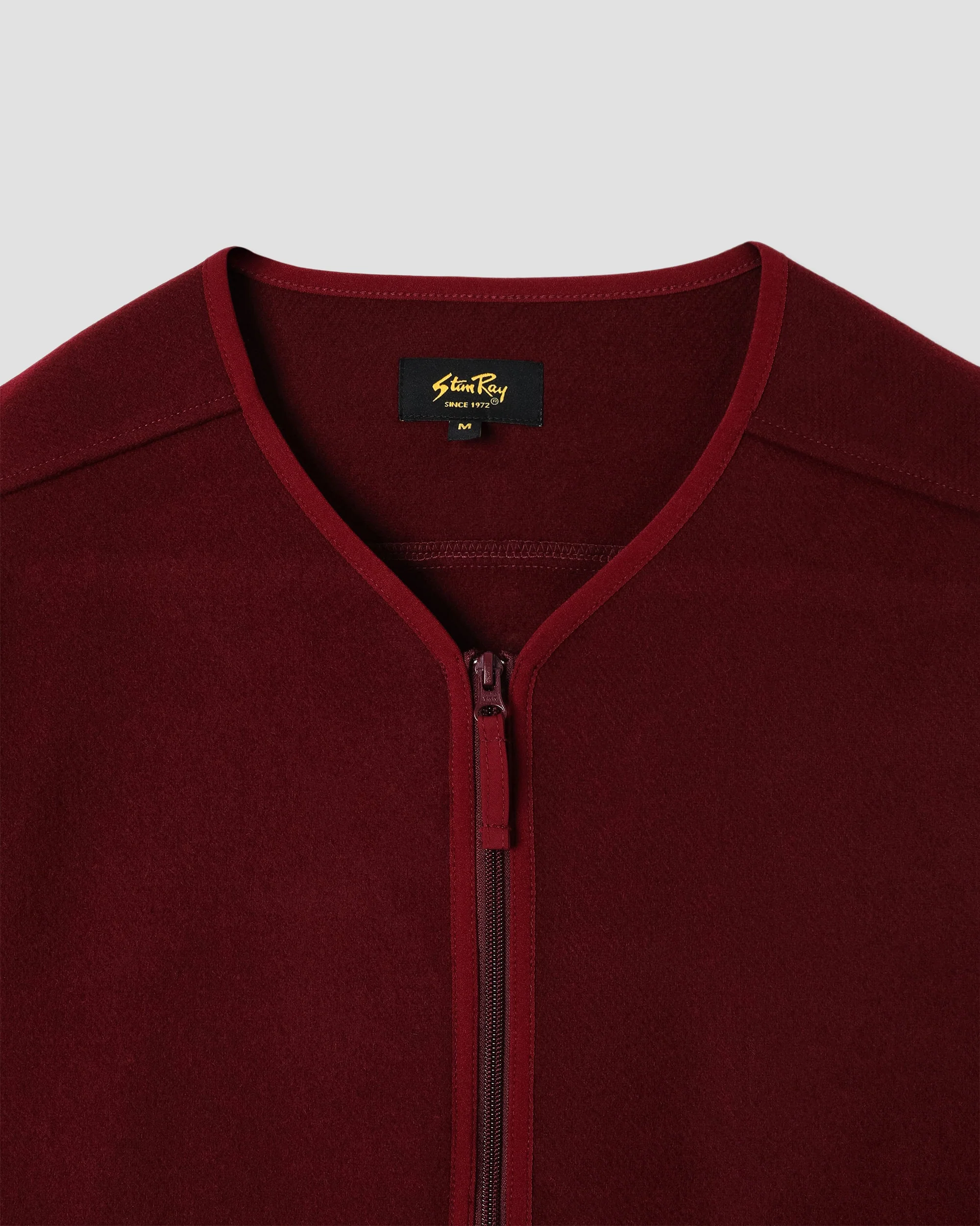 Wool Fleece Cardigan - Dark Red Heather - Image 4