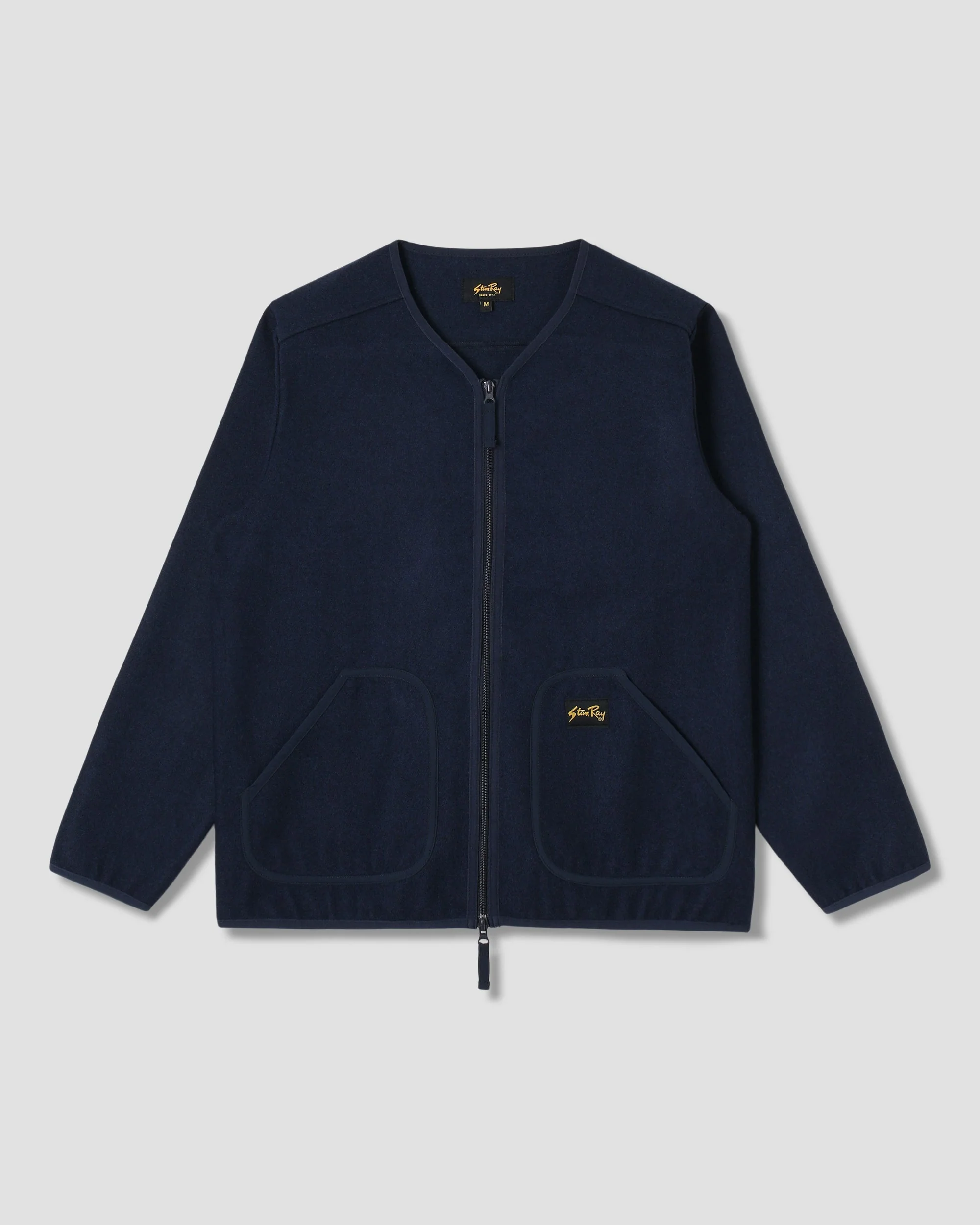 Wool Fleece Cardigan - Navy Heather - Image 2