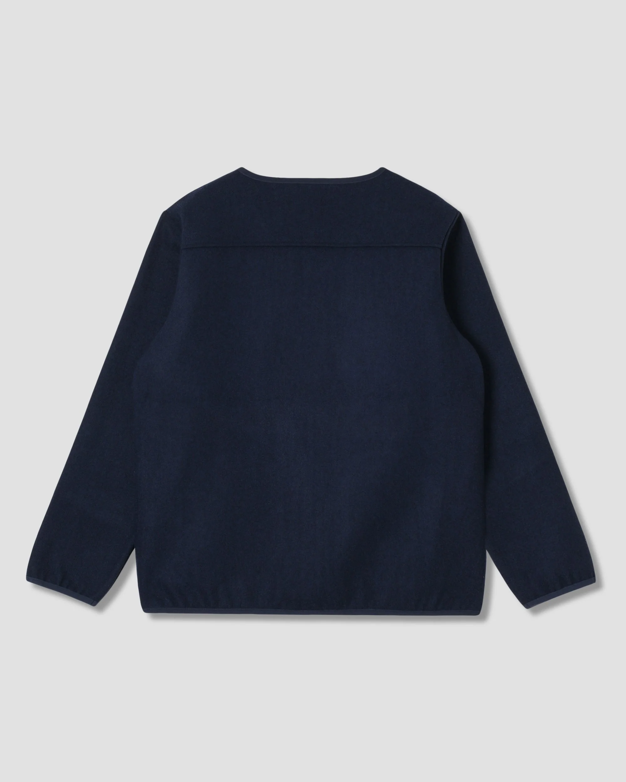 Wool Fleece Cardigan - Navy Heather - Image 3