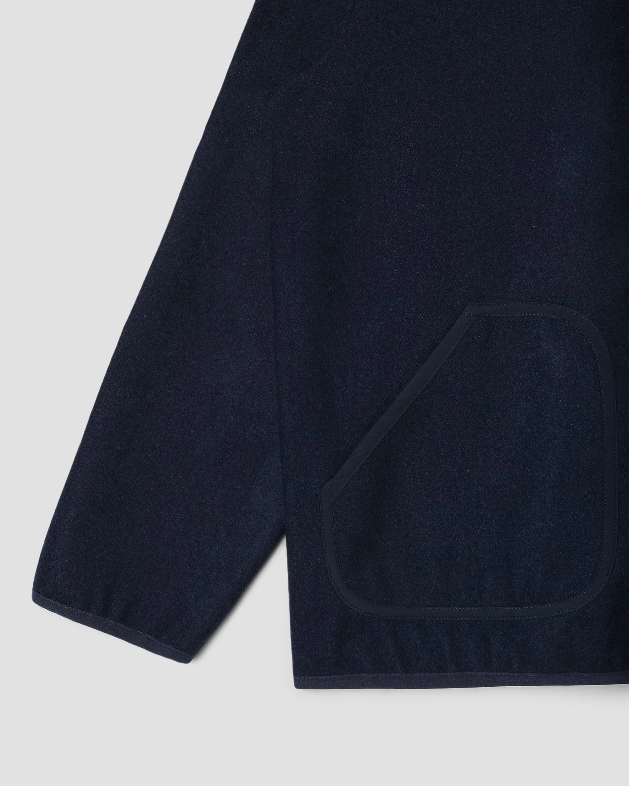 Wool Fleece Cardigan - Navy Heather - Image 5