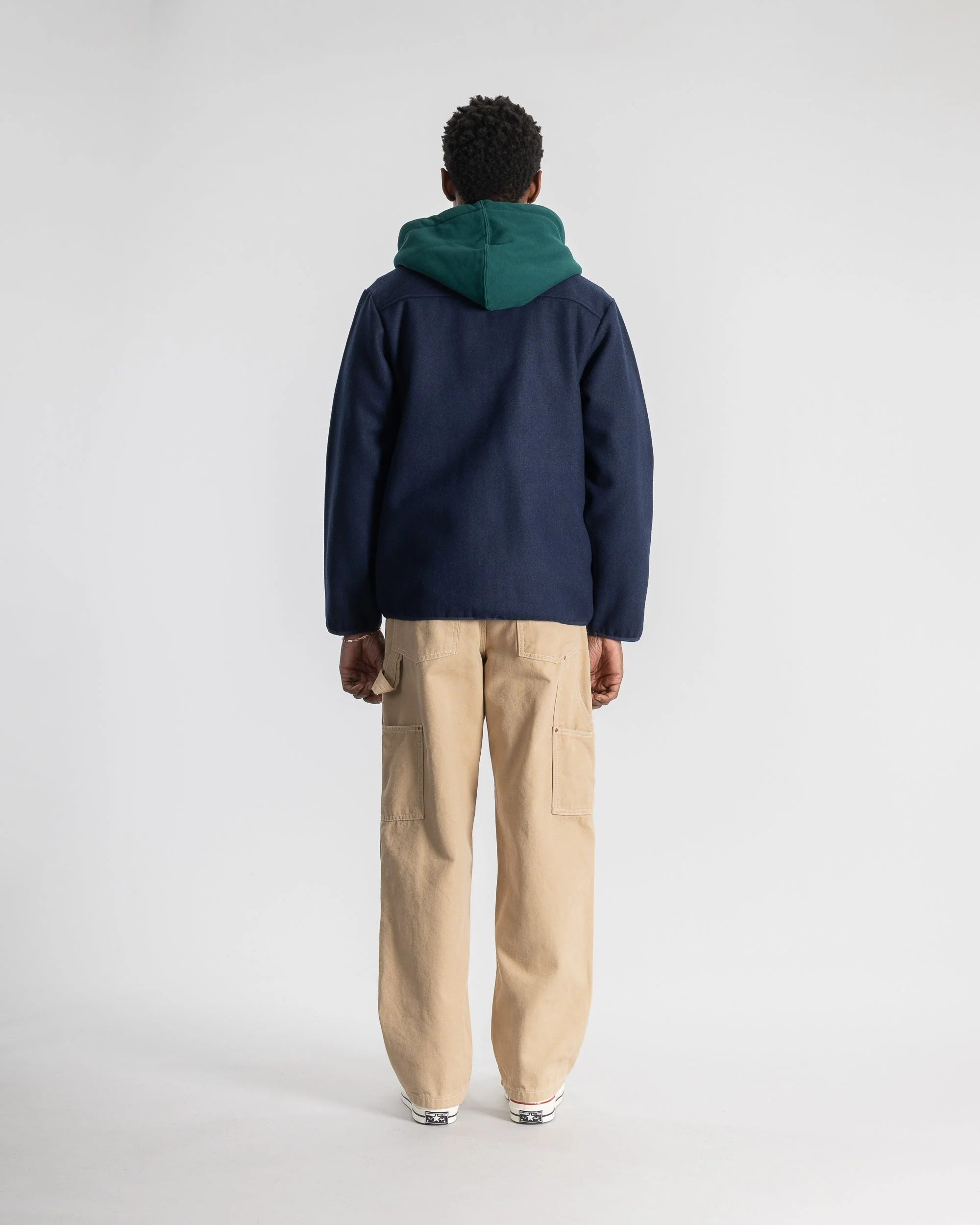 Wool Fleece Cardigan - Navy Heather - Image 7