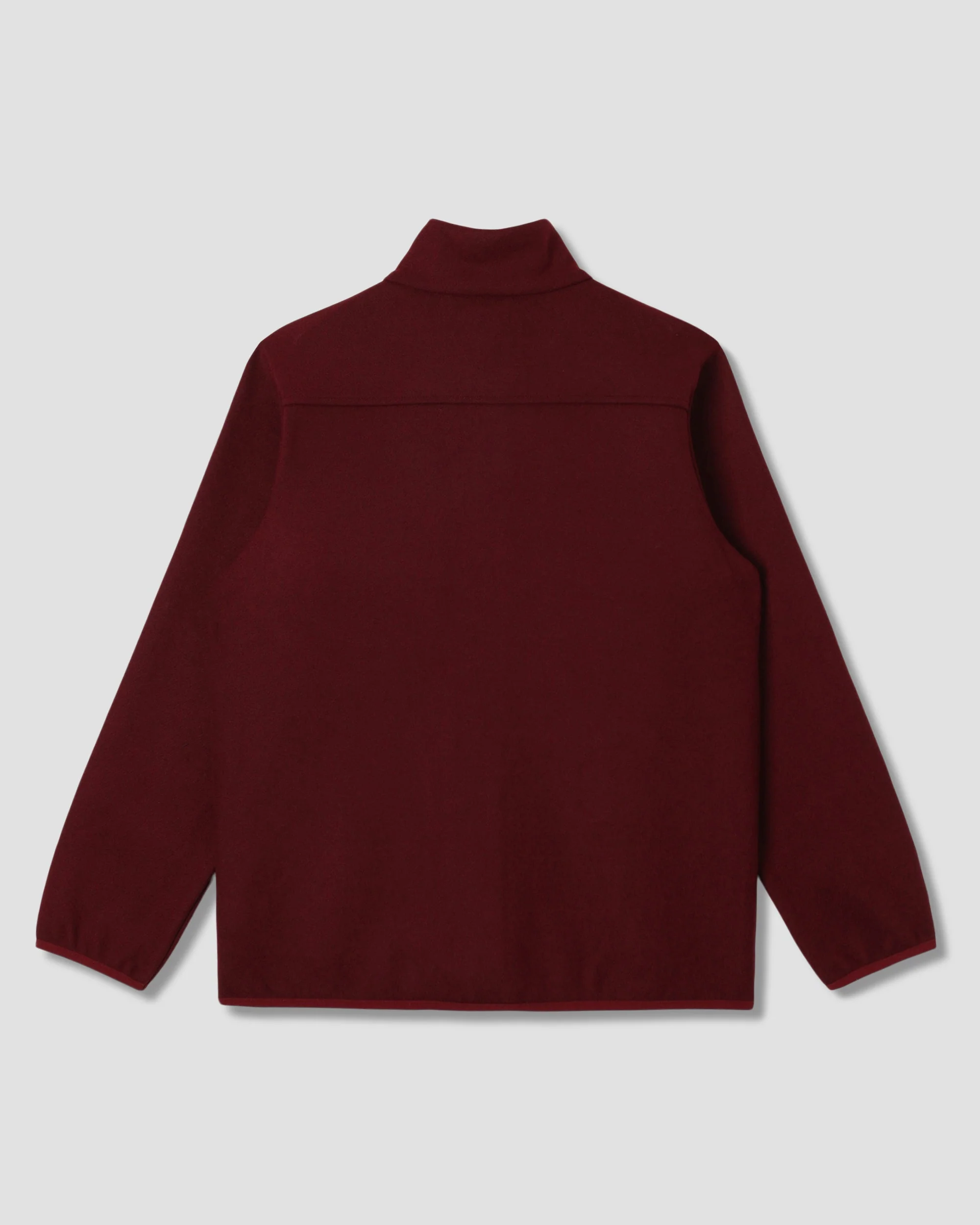 Wool Fleece Jacket - Dark Red Heather - Image 3