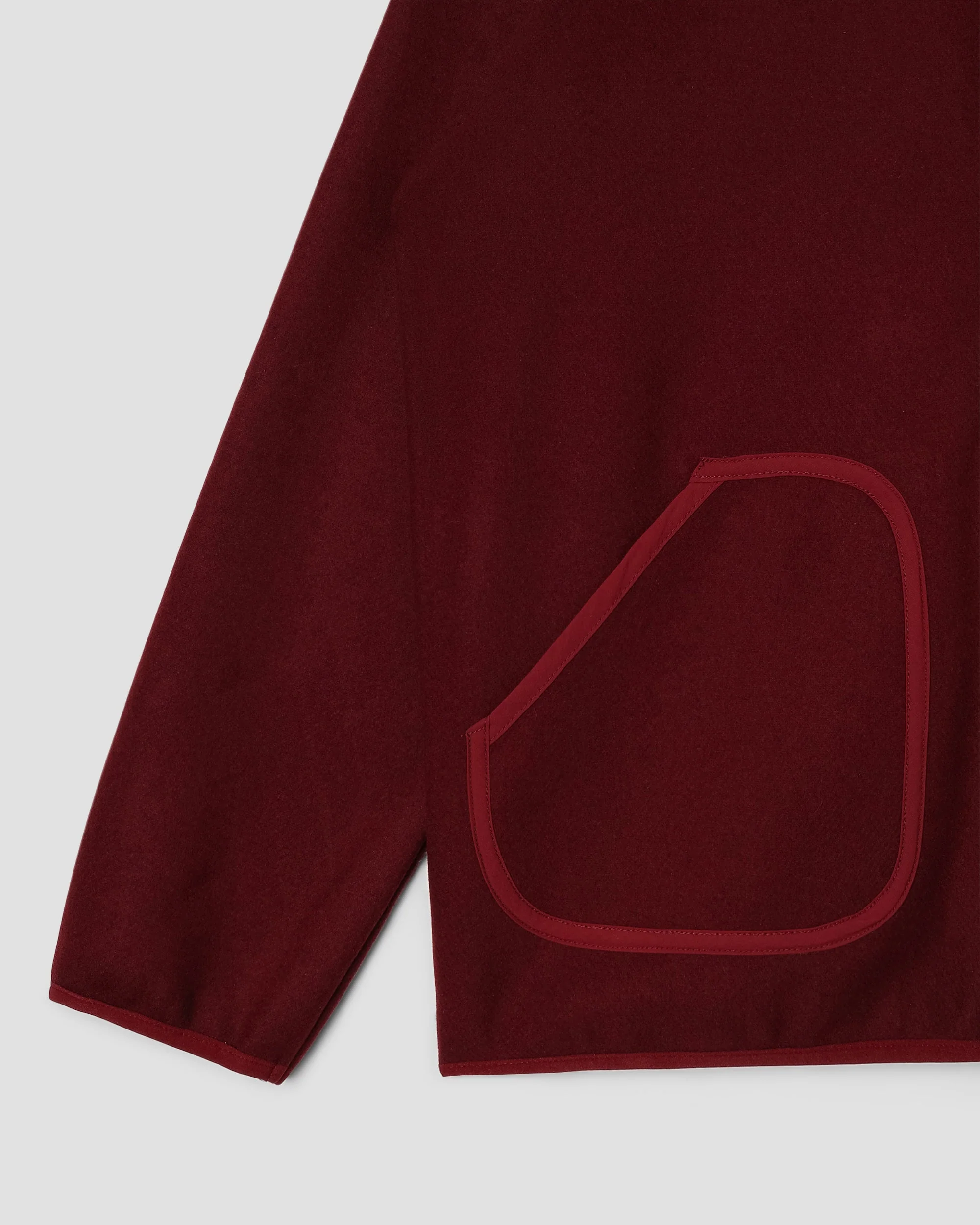 Wool Fleece Jacket - Dark Red Heather - Image 5