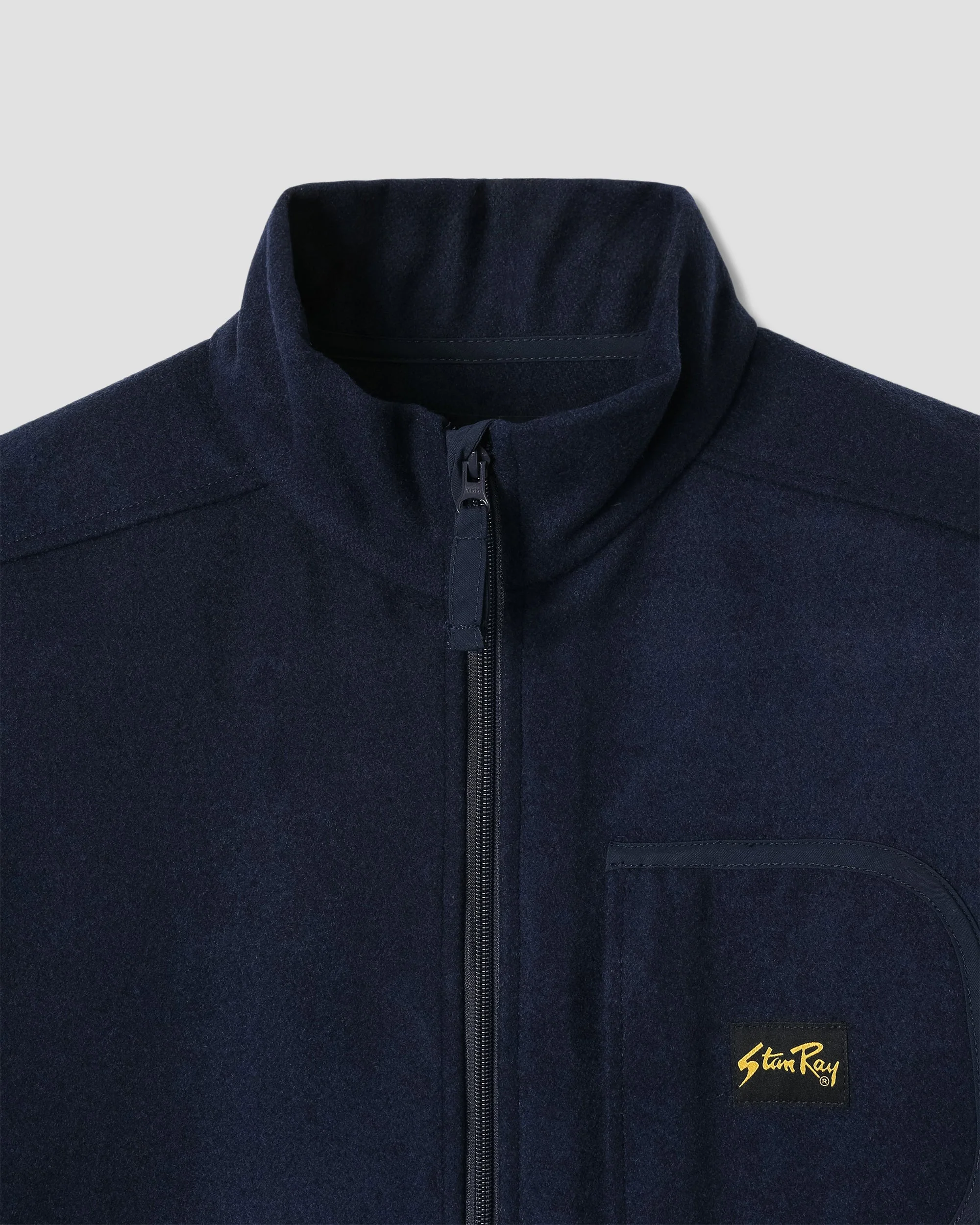 Wool Fleece Jacket - Navy Heather - Image 4