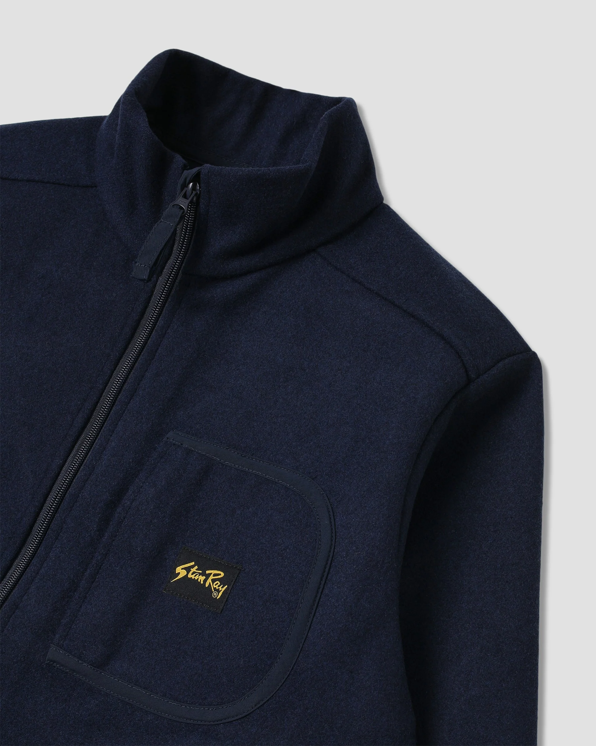 Wool Fleece Jacket - Navy Heather - Image 6