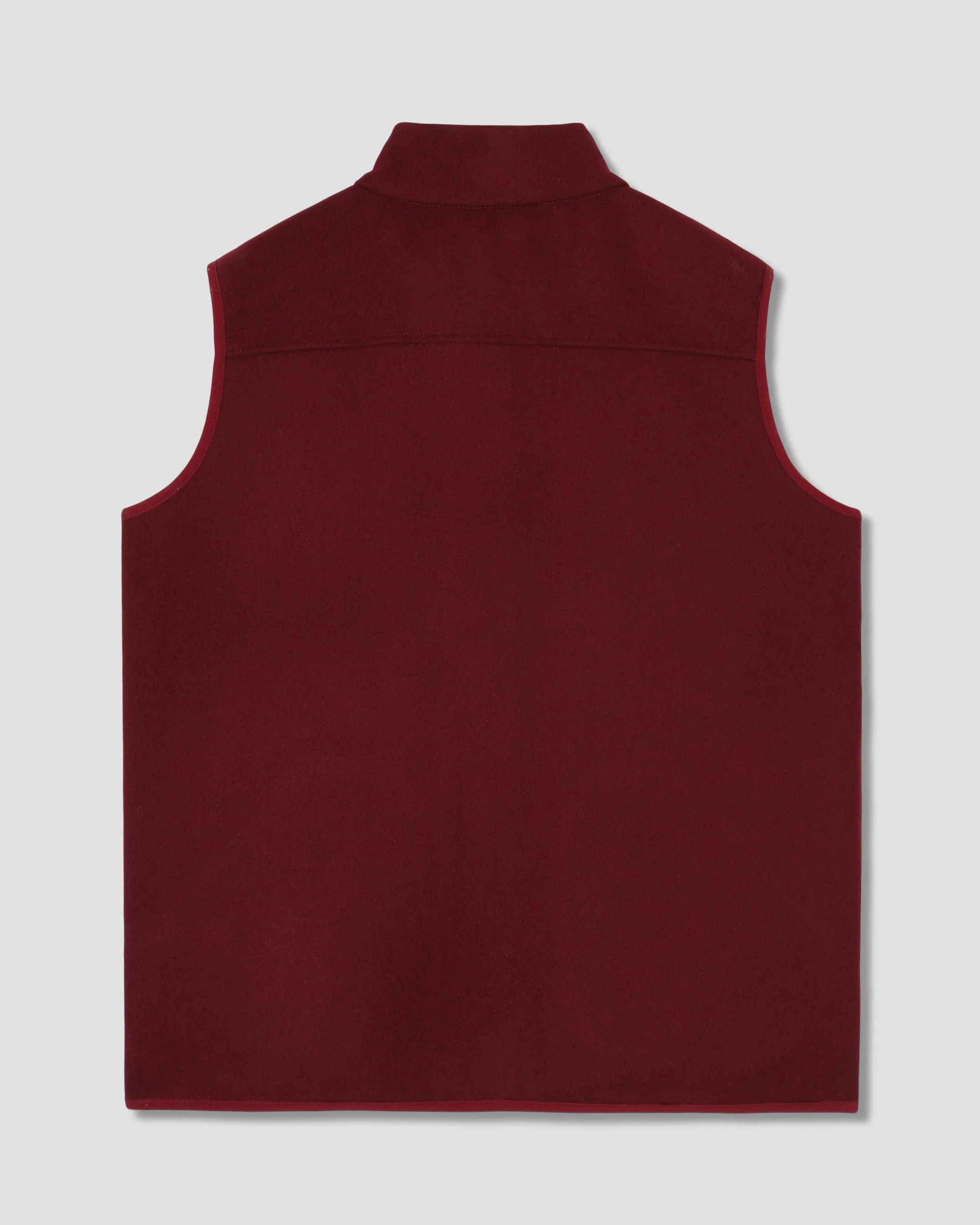 Wool Fleece Vest - Dark Red Heather - Image 2