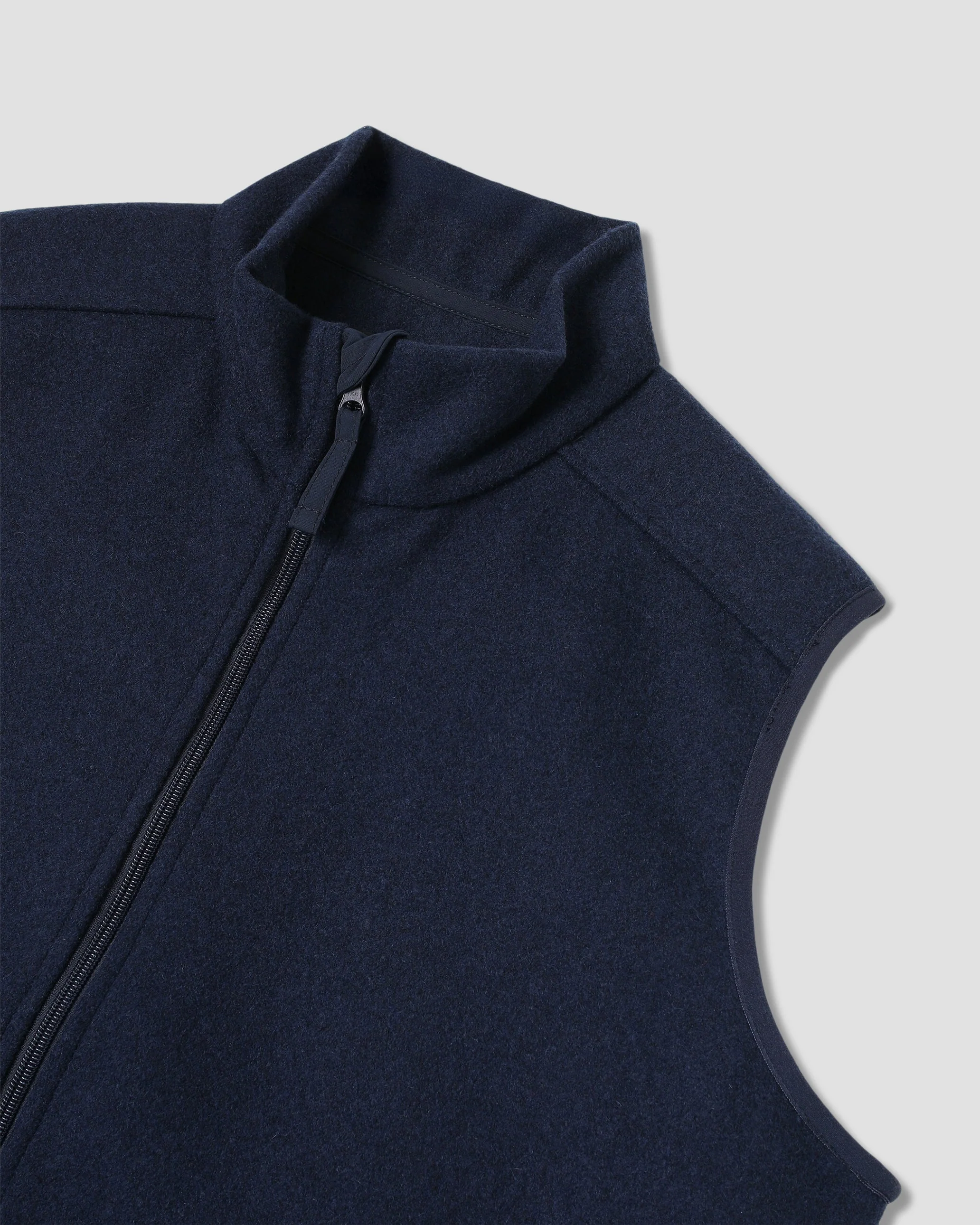 Wool Fleece Vest - Navy Heather - Image 5
