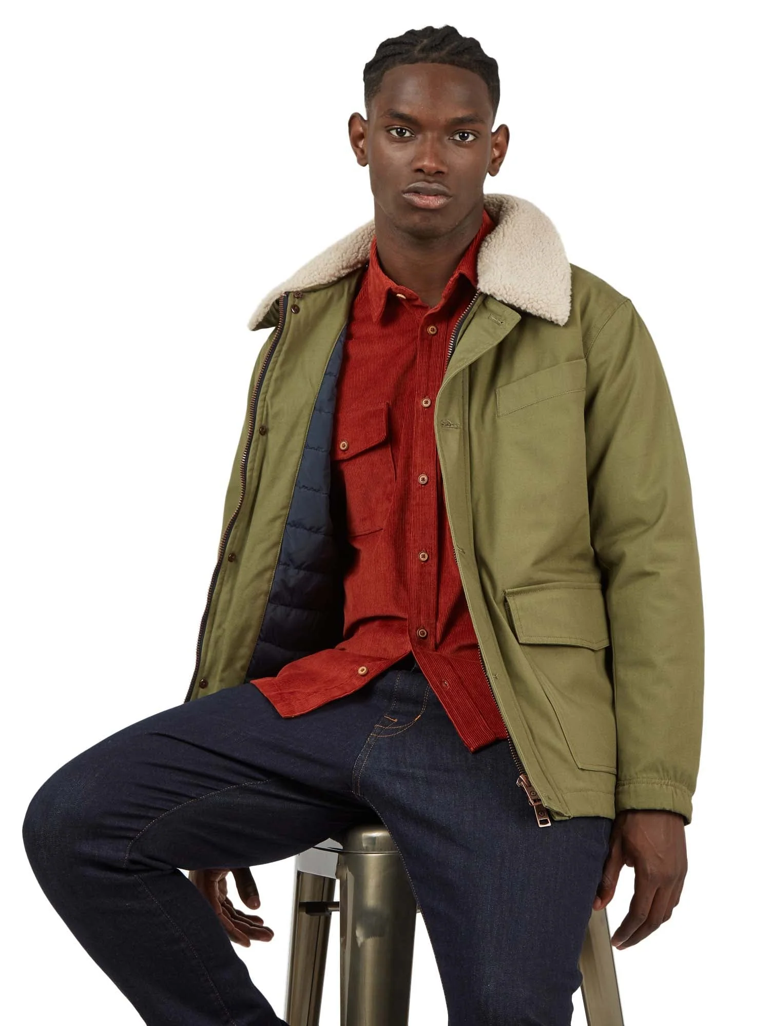 Veste De Manteau Travailleur - Kaki - Image 4