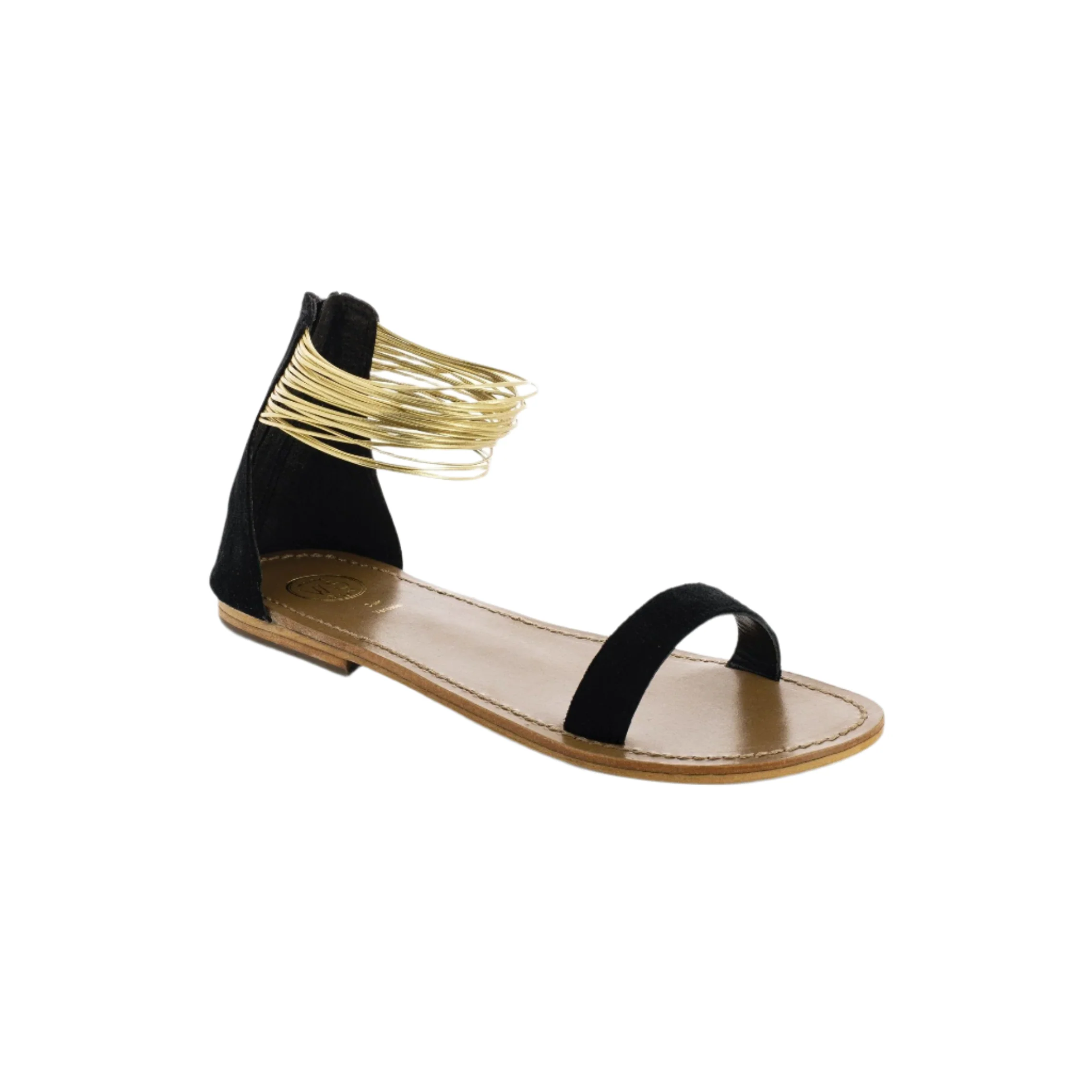 Sandales Atys - Black + Gold