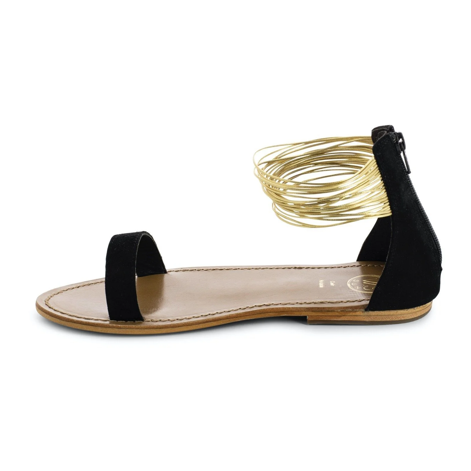 Sandales Atys - Black + Gold - Image 2