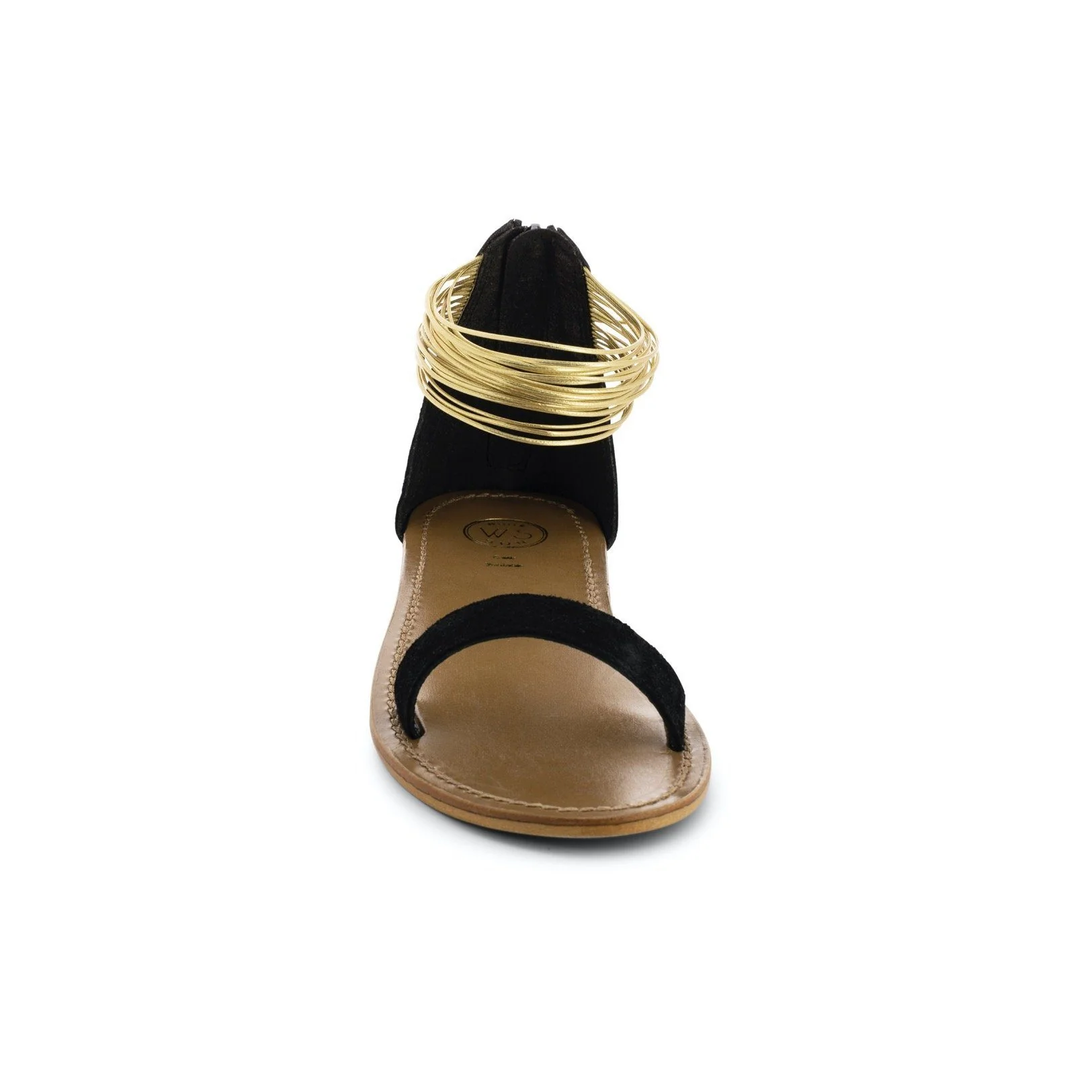Sandales Atys - Black + Gold - Image 3