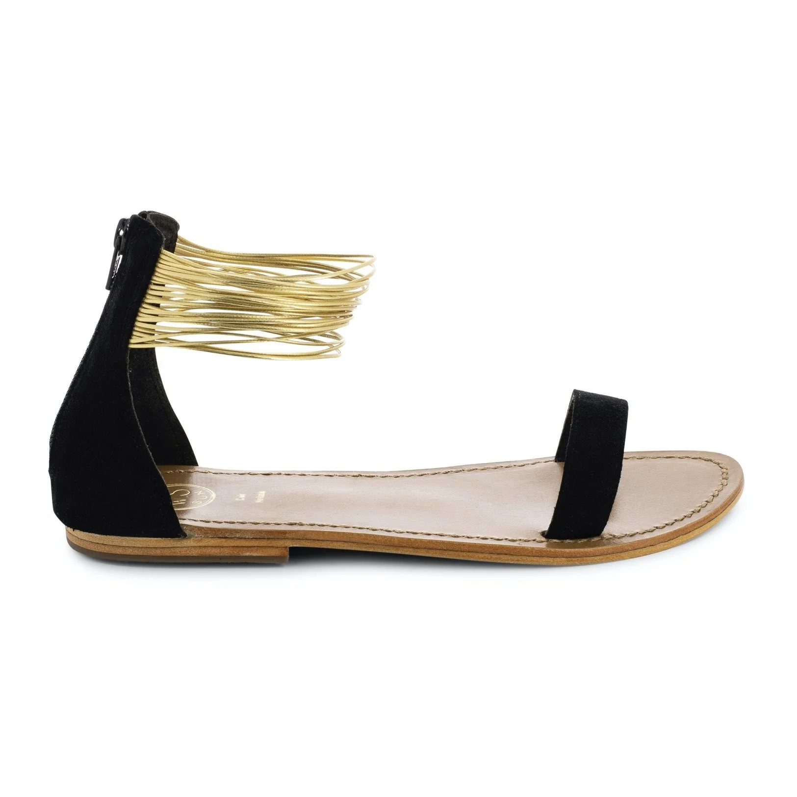 Sandales Atys - Black + Gold - Image 4