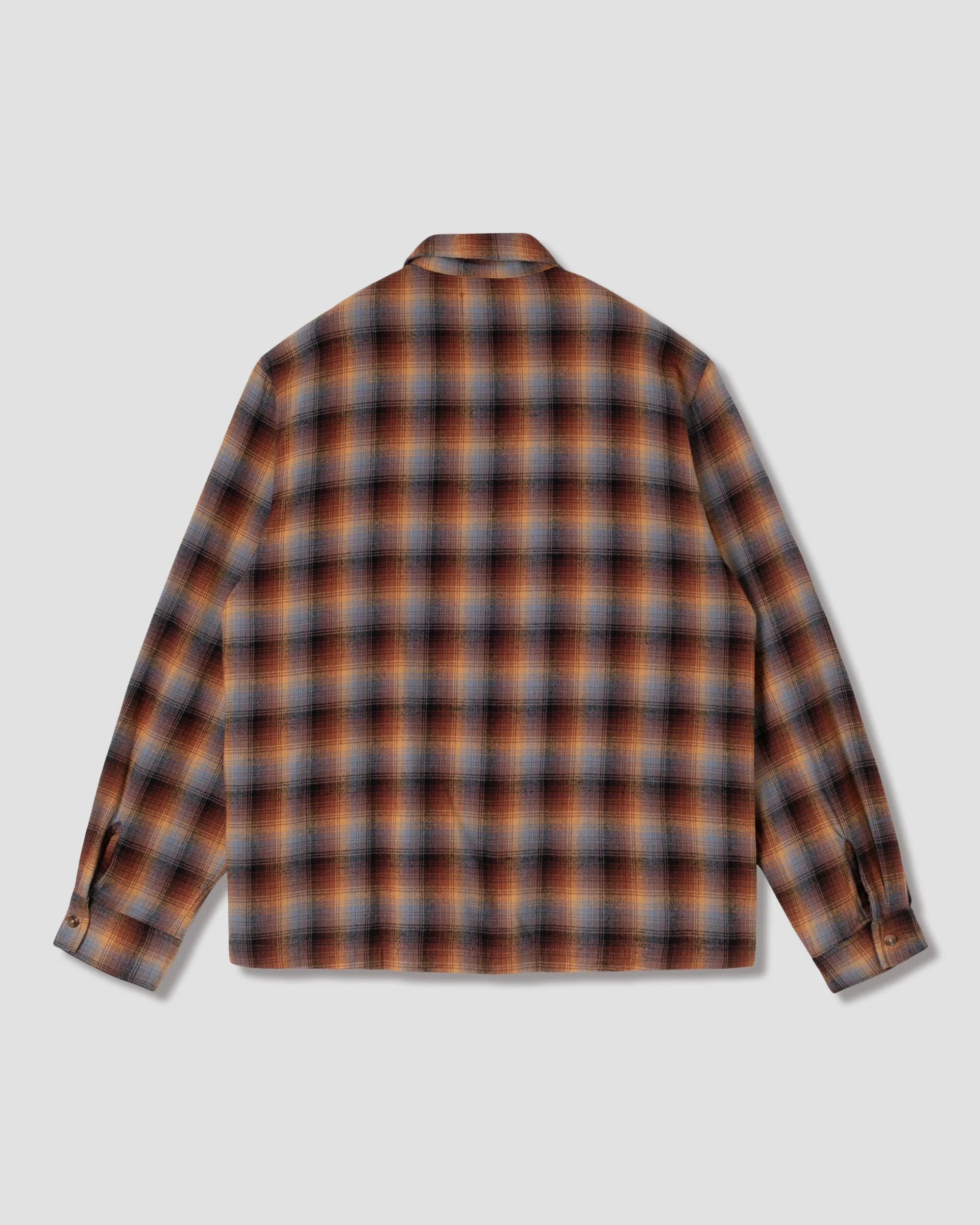 Zip Shirt - Brown/Blue Plaid - Image 2