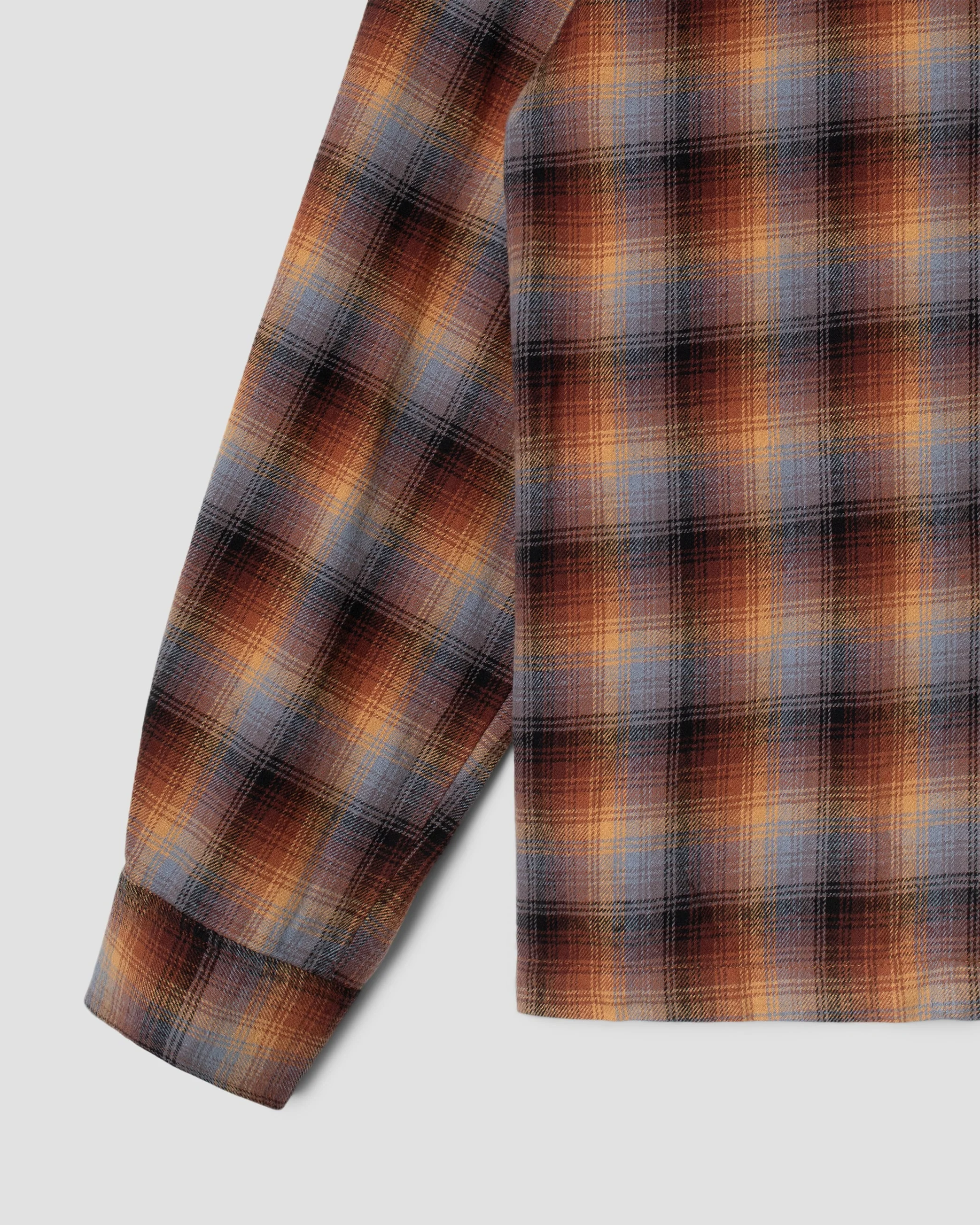 Zip Shirt - Brown/Blue Plaid - Image 4