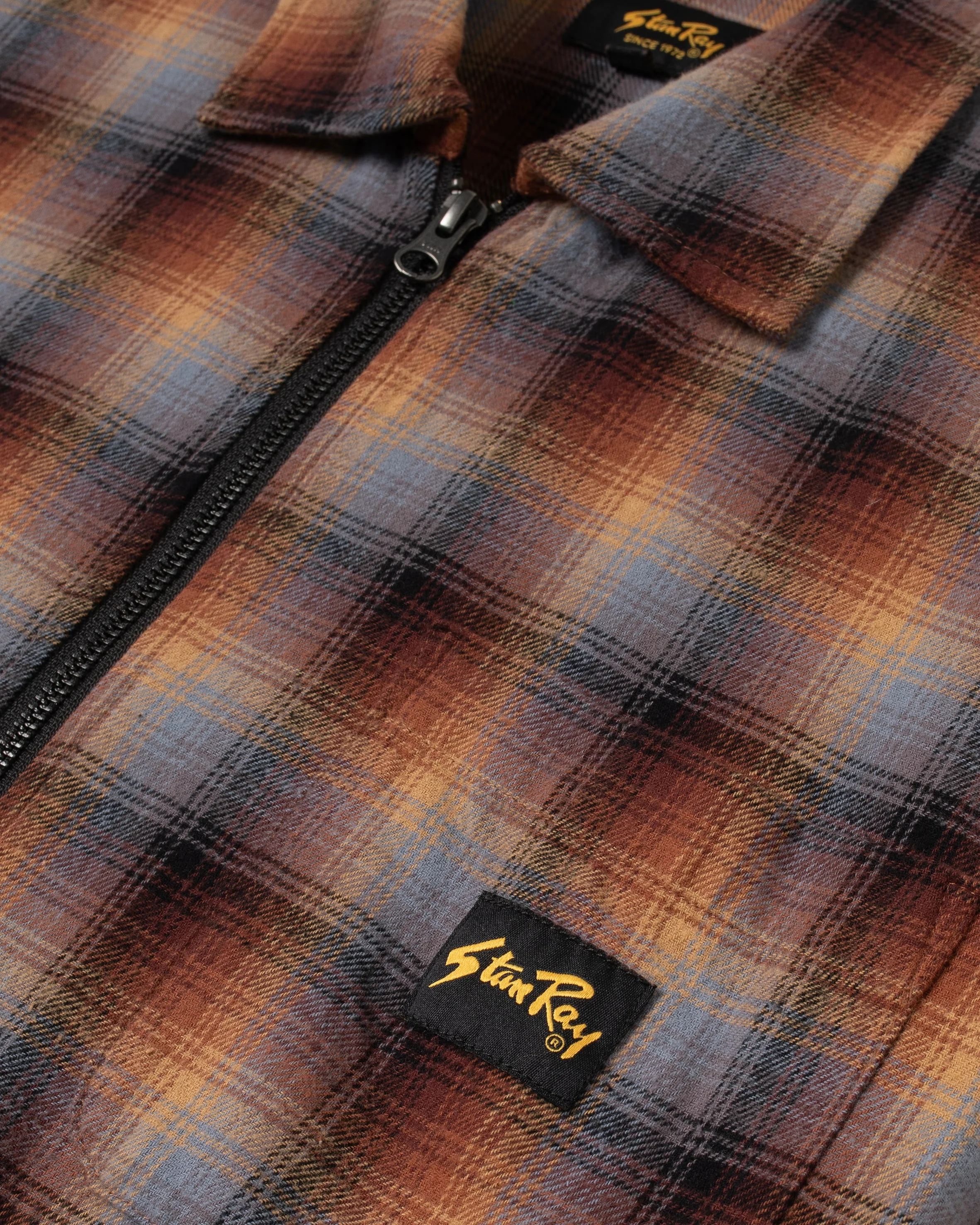 Zip Shirt - Brown/Blue Plaid - Image 5