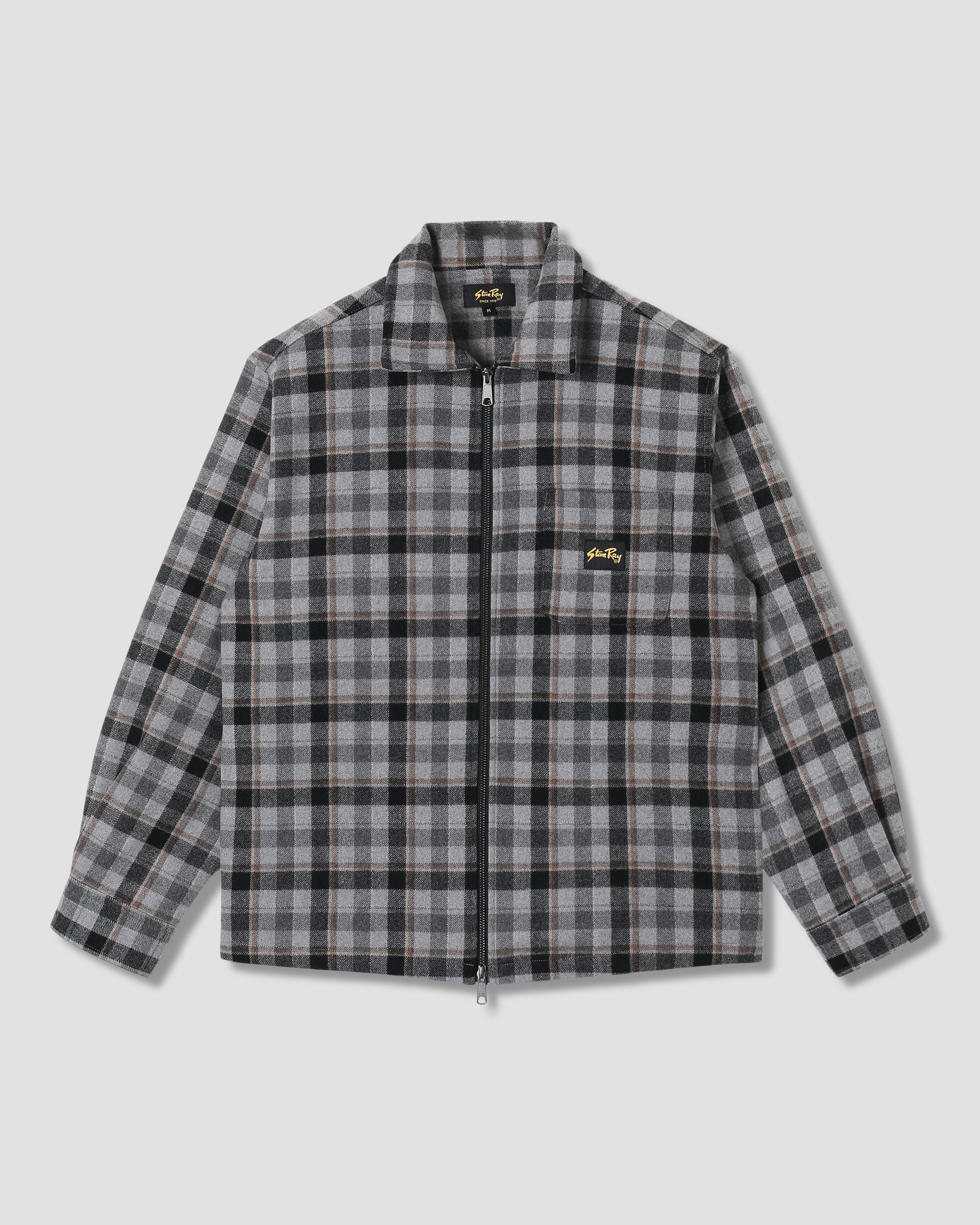 Zip Shirt - Charcoal Plaid - Image 2
