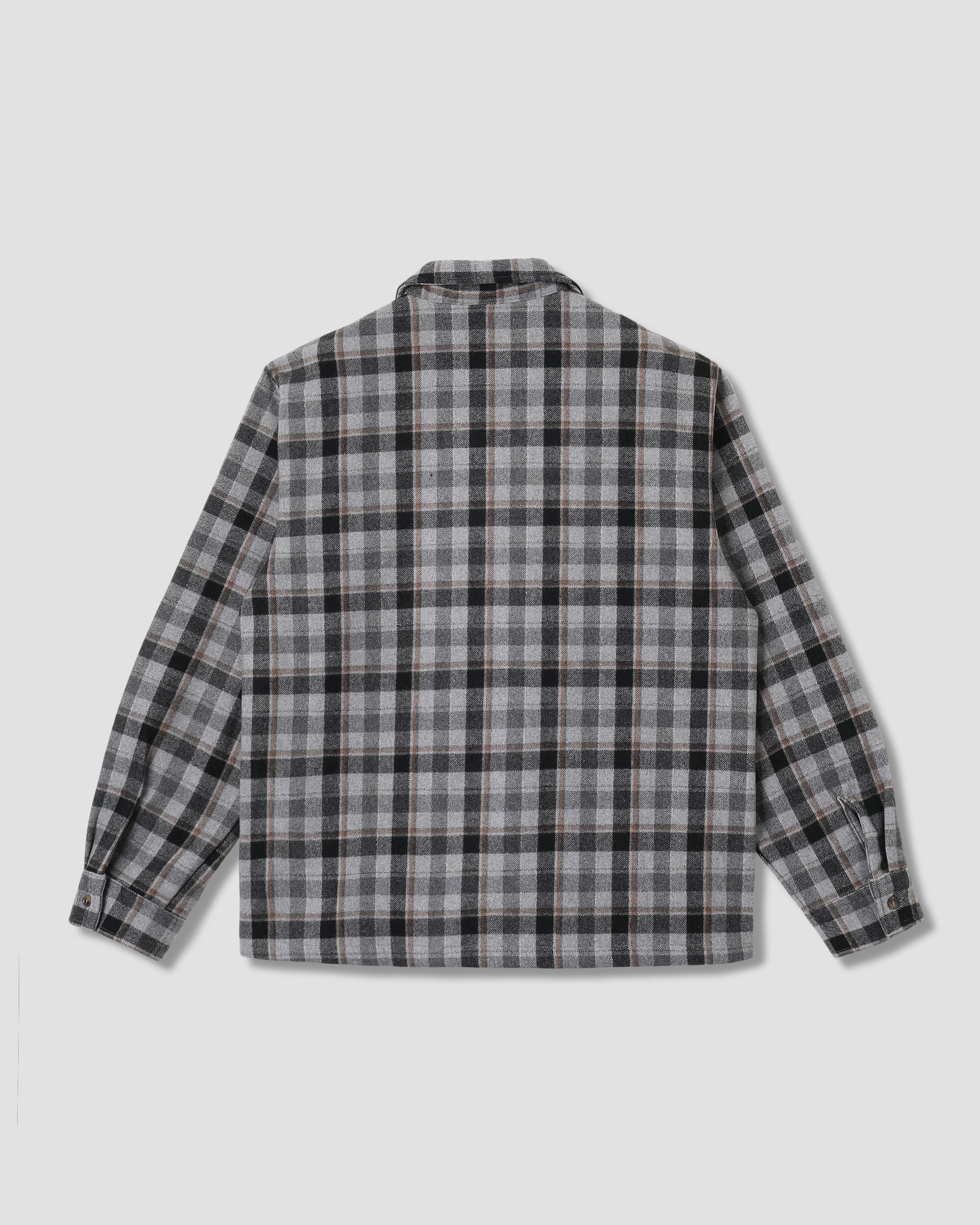 Zip Shirt - Charcoal Plaid - Image 3