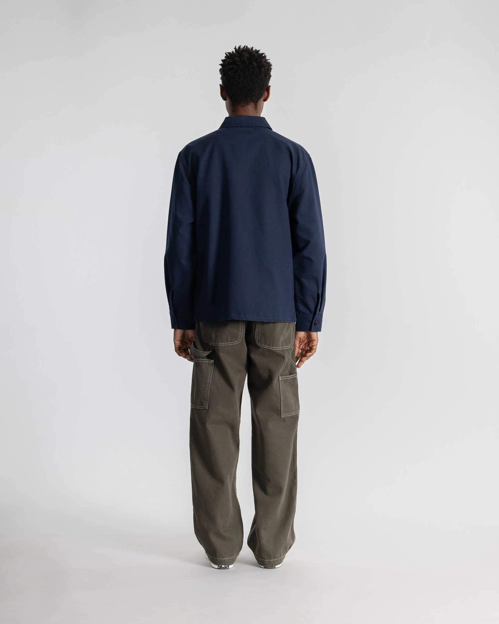 Zip Shirt - Navy Bedford - Image 7