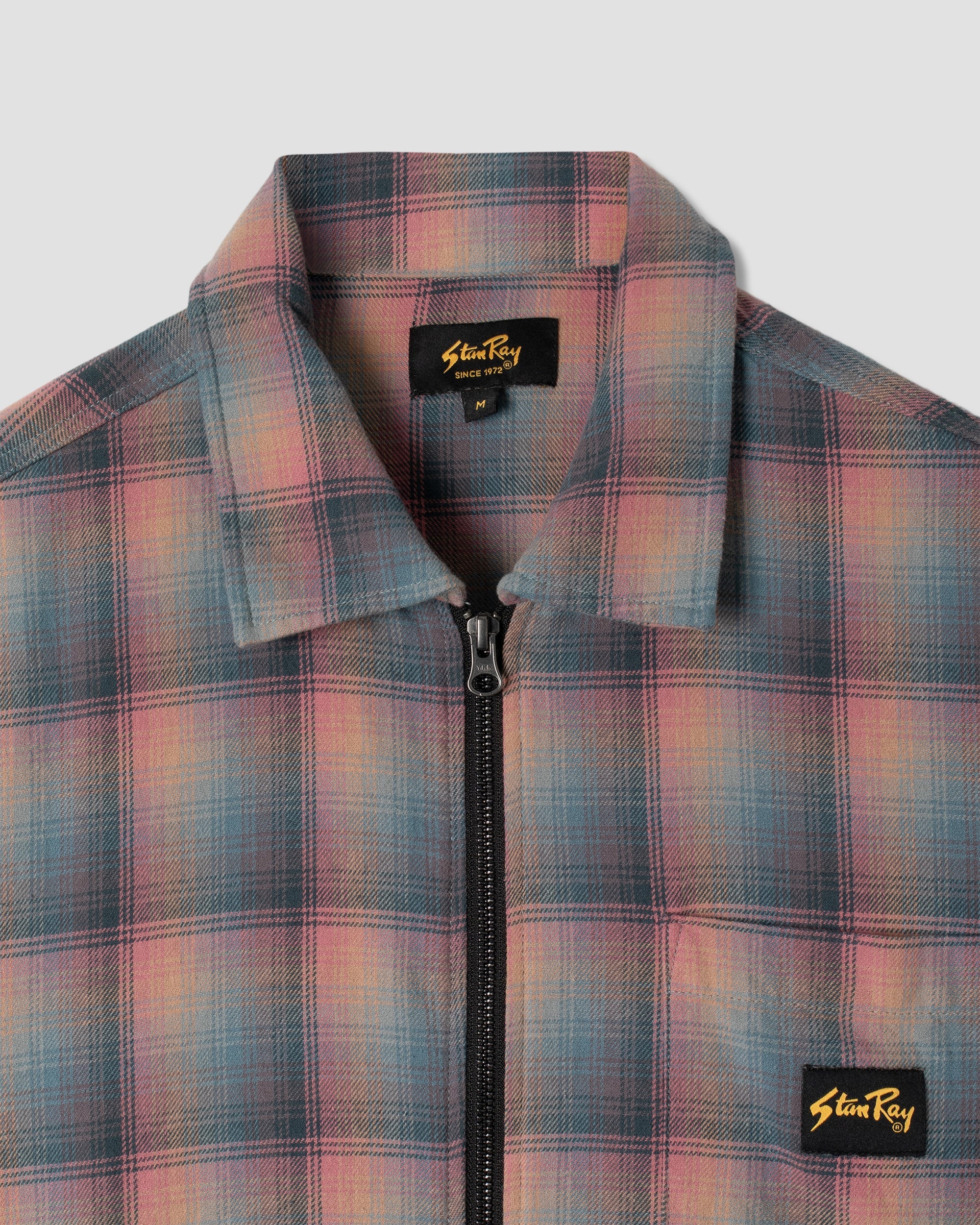 Zip Shirt - Pink/Teal Plaid - Image 4